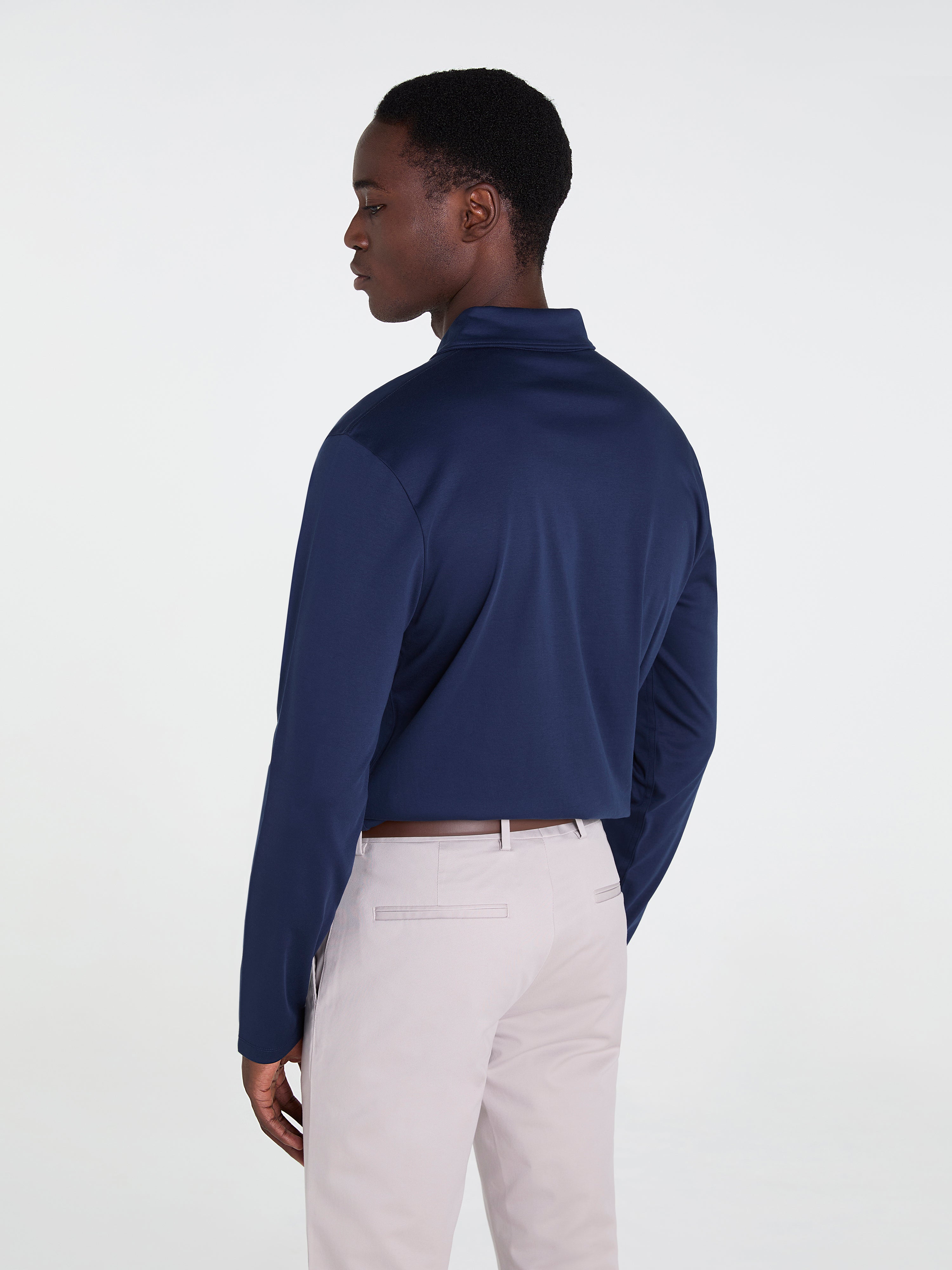The Long Sleeve Smart Jersey Polo – T.M.Lewin