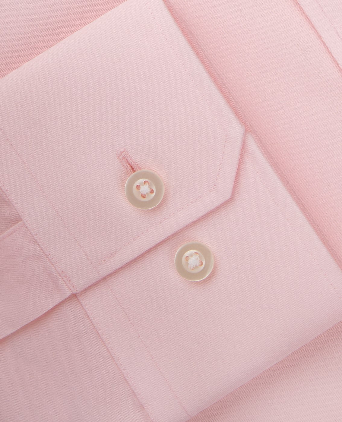 Non-Iron Fitted Pink Shirt