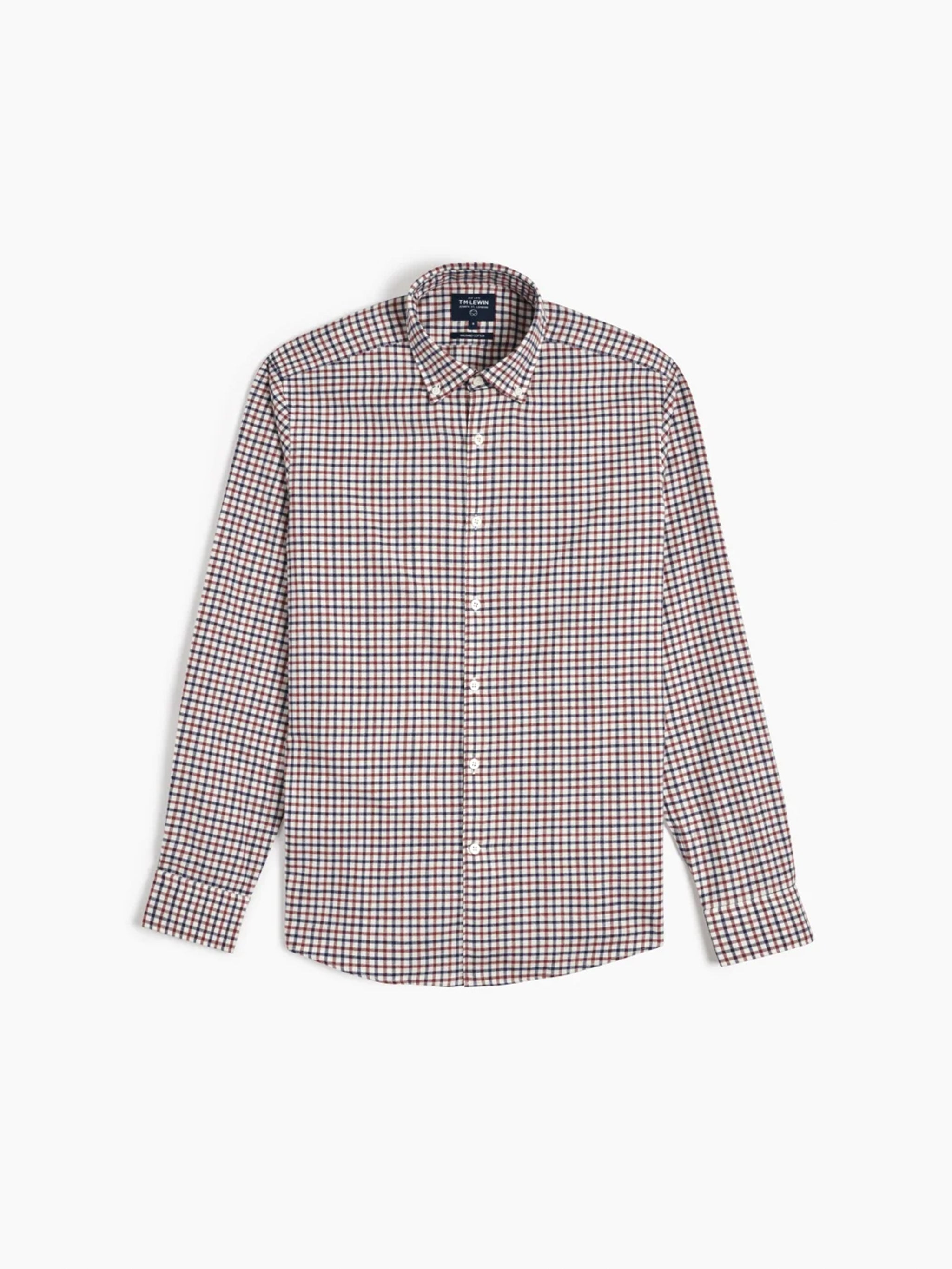 Classic Navy Check Classic Custom Shirt 50bm50t 50/1*50/1 Sar737a