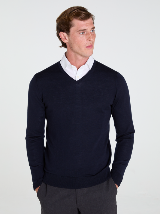 The Merino Wool V-Neck Jumper