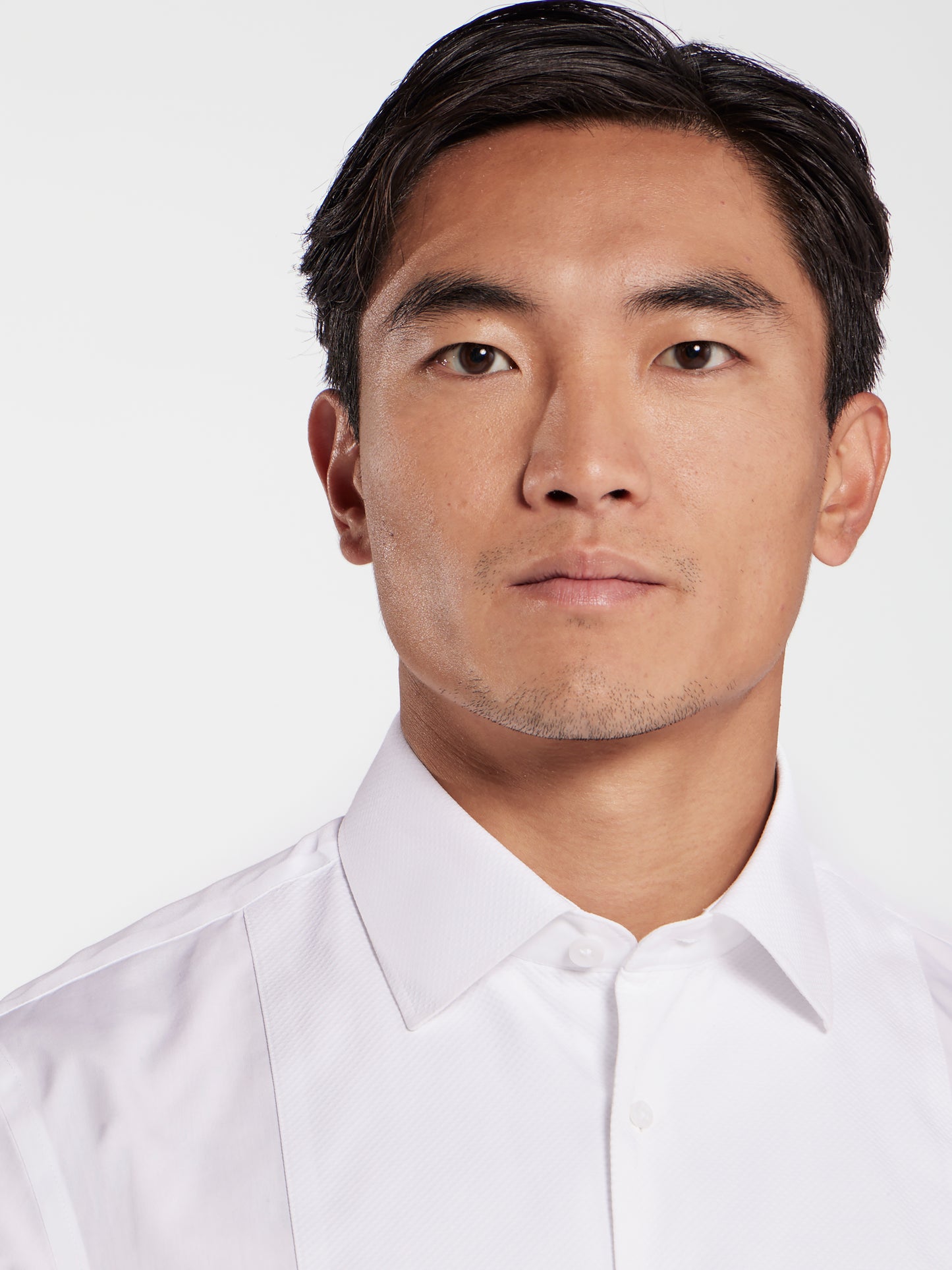 Non-Iron White Slim Fit Marcella Double Cuff Classic Collar Dress Shirt