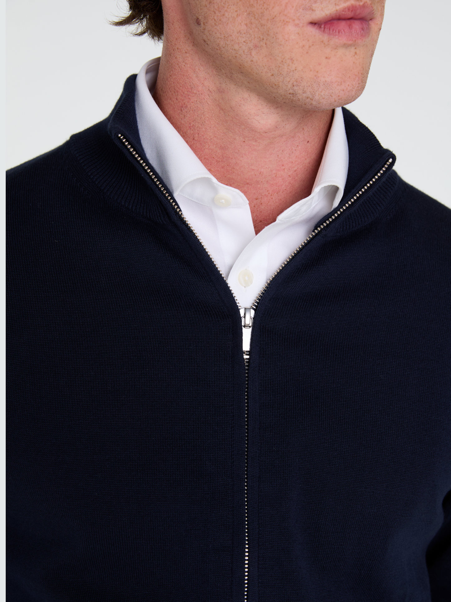 Cotton Knitted Full-Zip Jacket