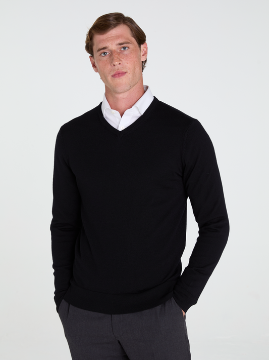 The Merino Wool V-Neck Jumper
