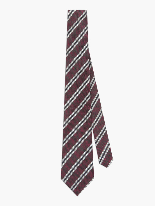 Textured Stripe Silk Tie