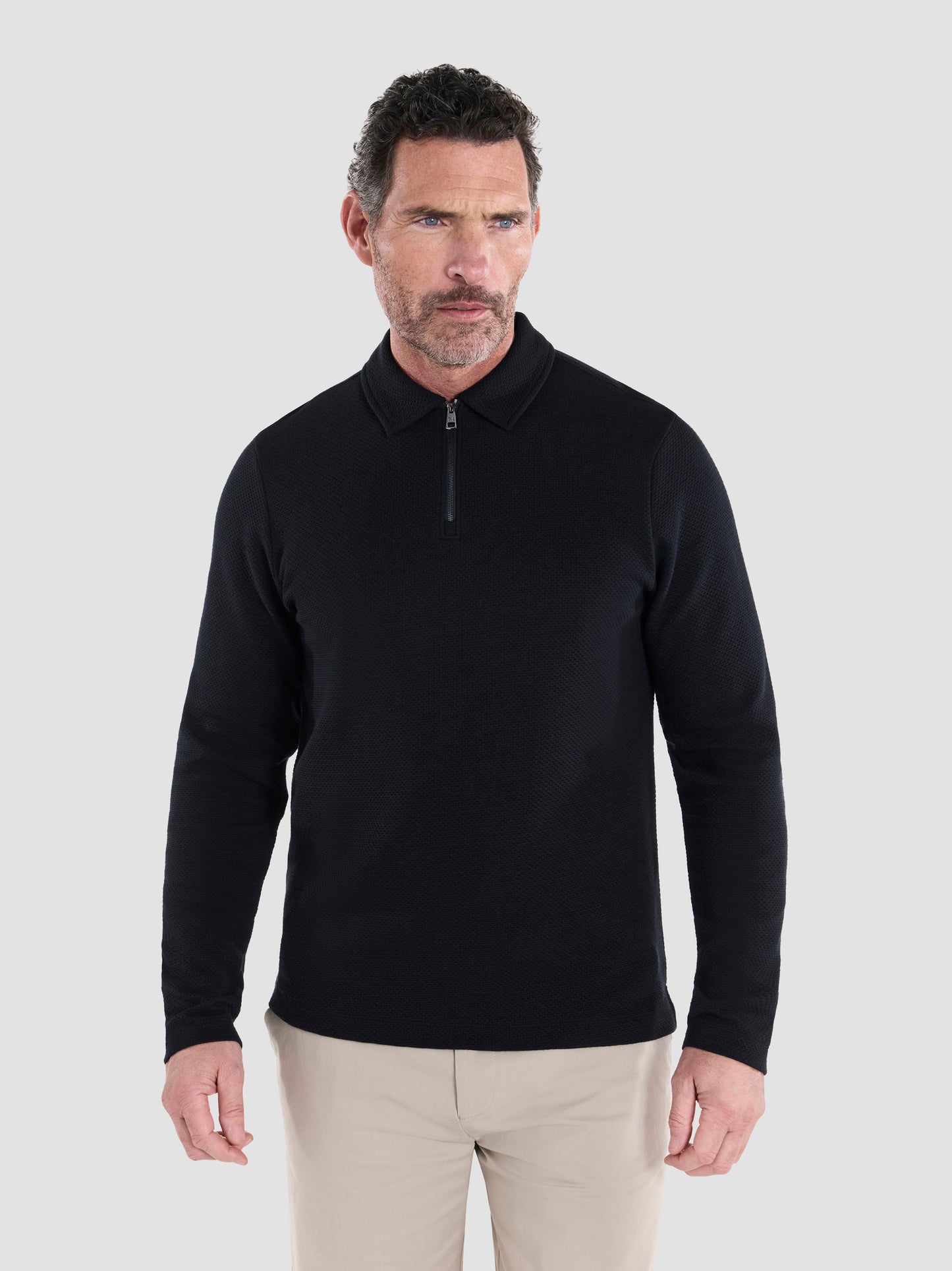 The Long Sleeve Waffle Polo