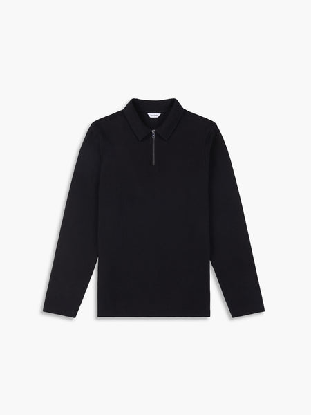 The Long Sleeve Waffle Polo – T.M.Lewin