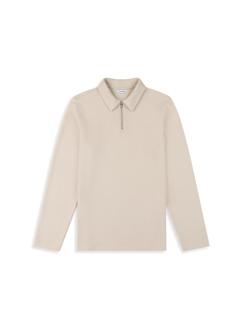 The Long Sleeve Waffle Polo – T.M.Lewin