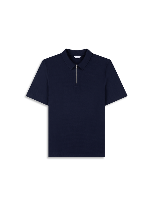 The Jacquard Zip-Neck Polo