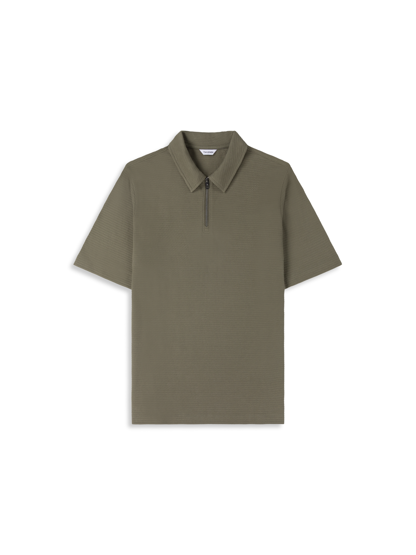 The Jacquard Zip-Neck Polo