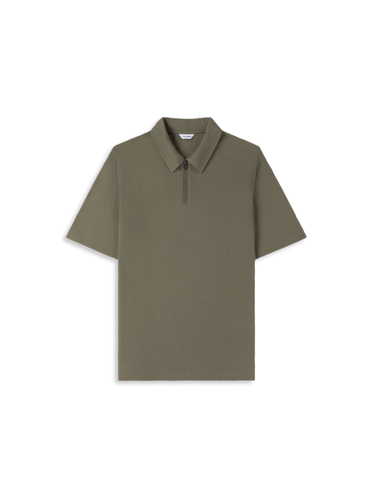 The Jacquard Zip-Neck Polo