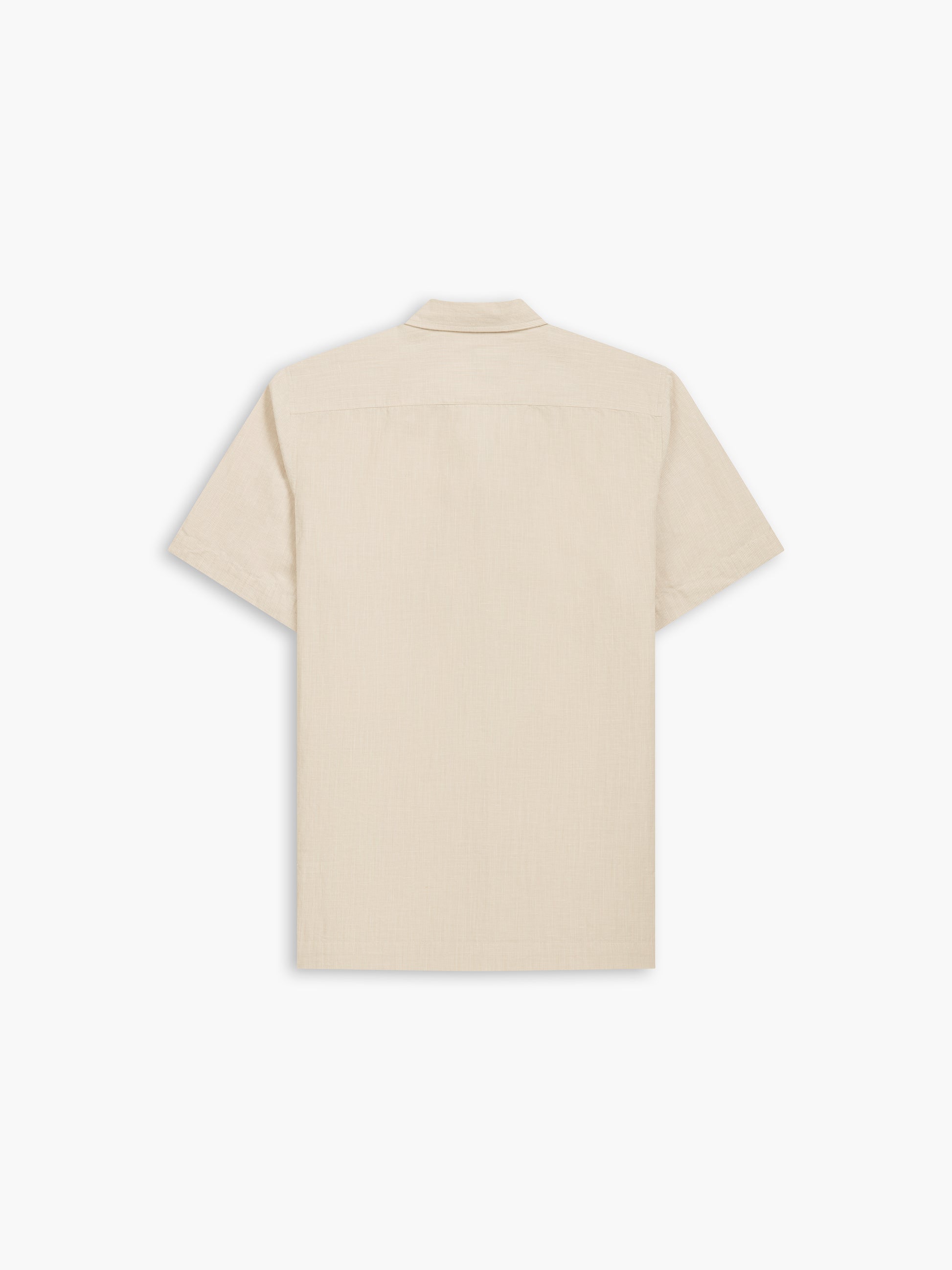 Image 9 of Beige Stripe Linen Casual Shirt