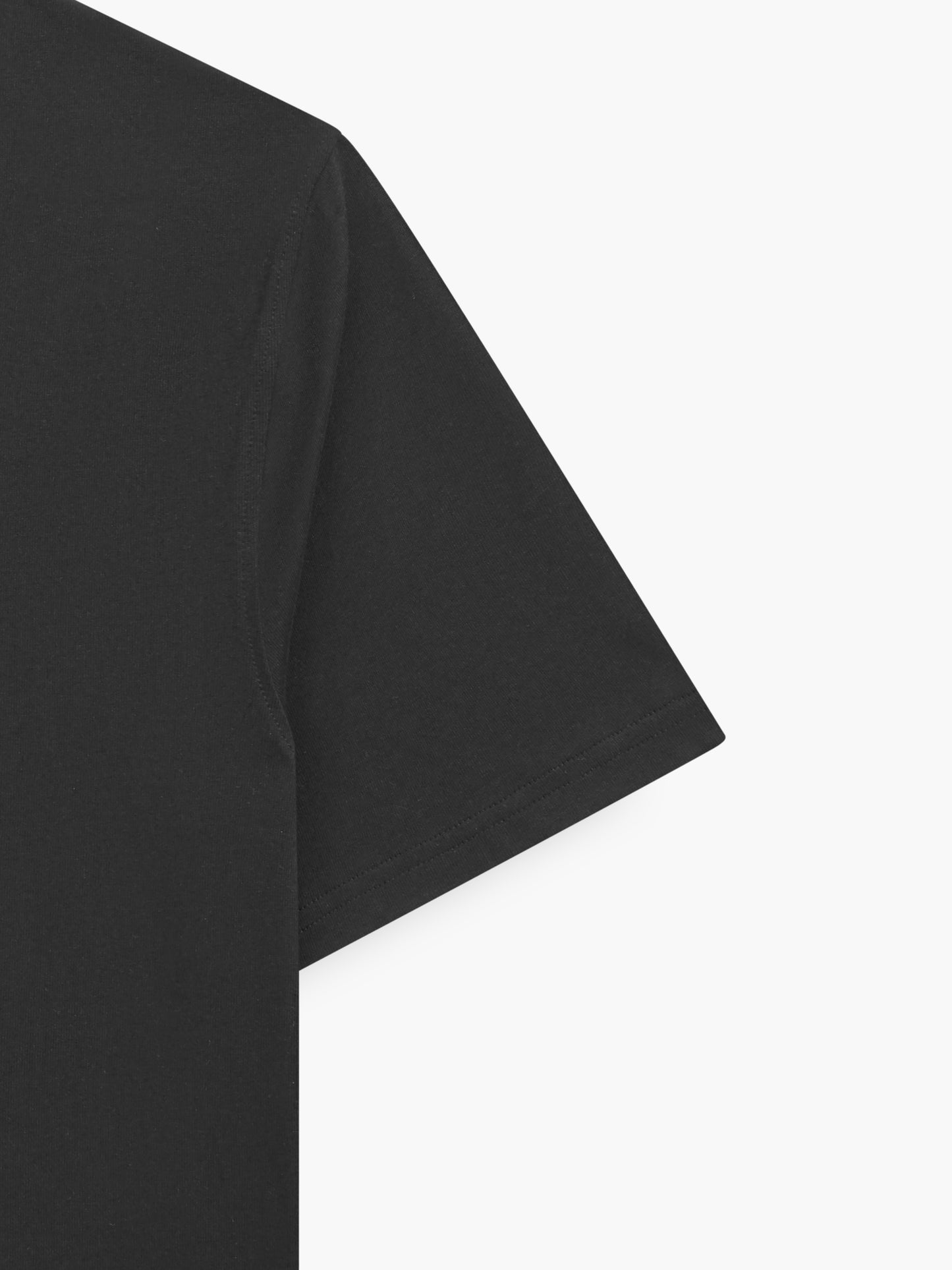 Black Organic Cotton Revere Collar Polo