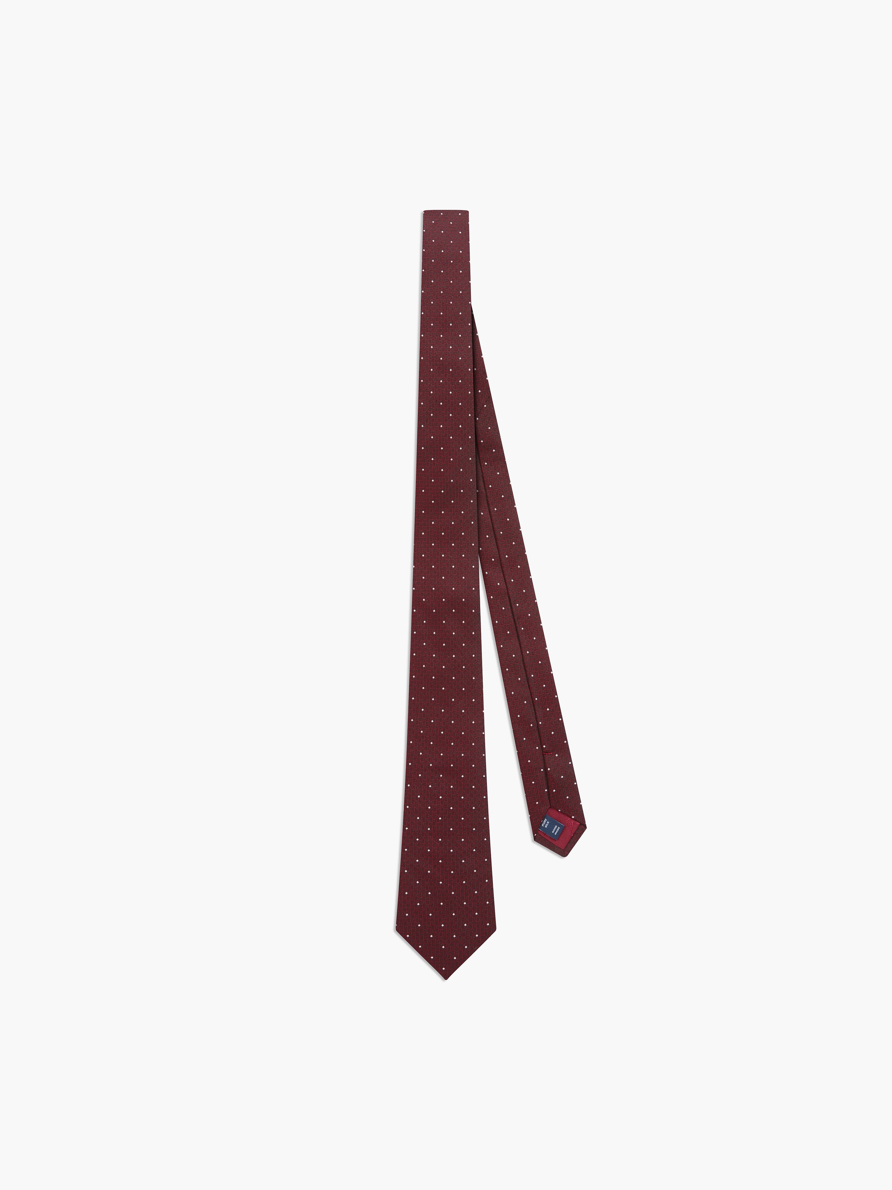 Classic Burgundy Pin Spot Silk Slim Tie – tmlewinuk