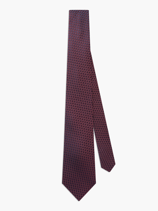 Burgundy Textured Grenadine Silk Tie