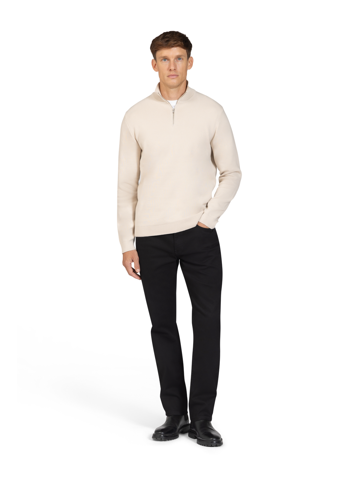 The Cotton Quarter-Zip Jumper