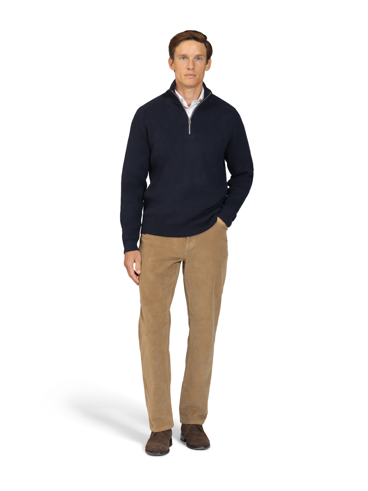 The Cotton Quarter-Zip Jumper