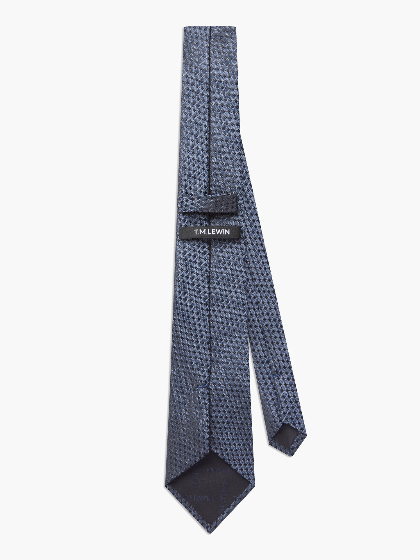 Dark Denim Textured Grenadine Silk Tie