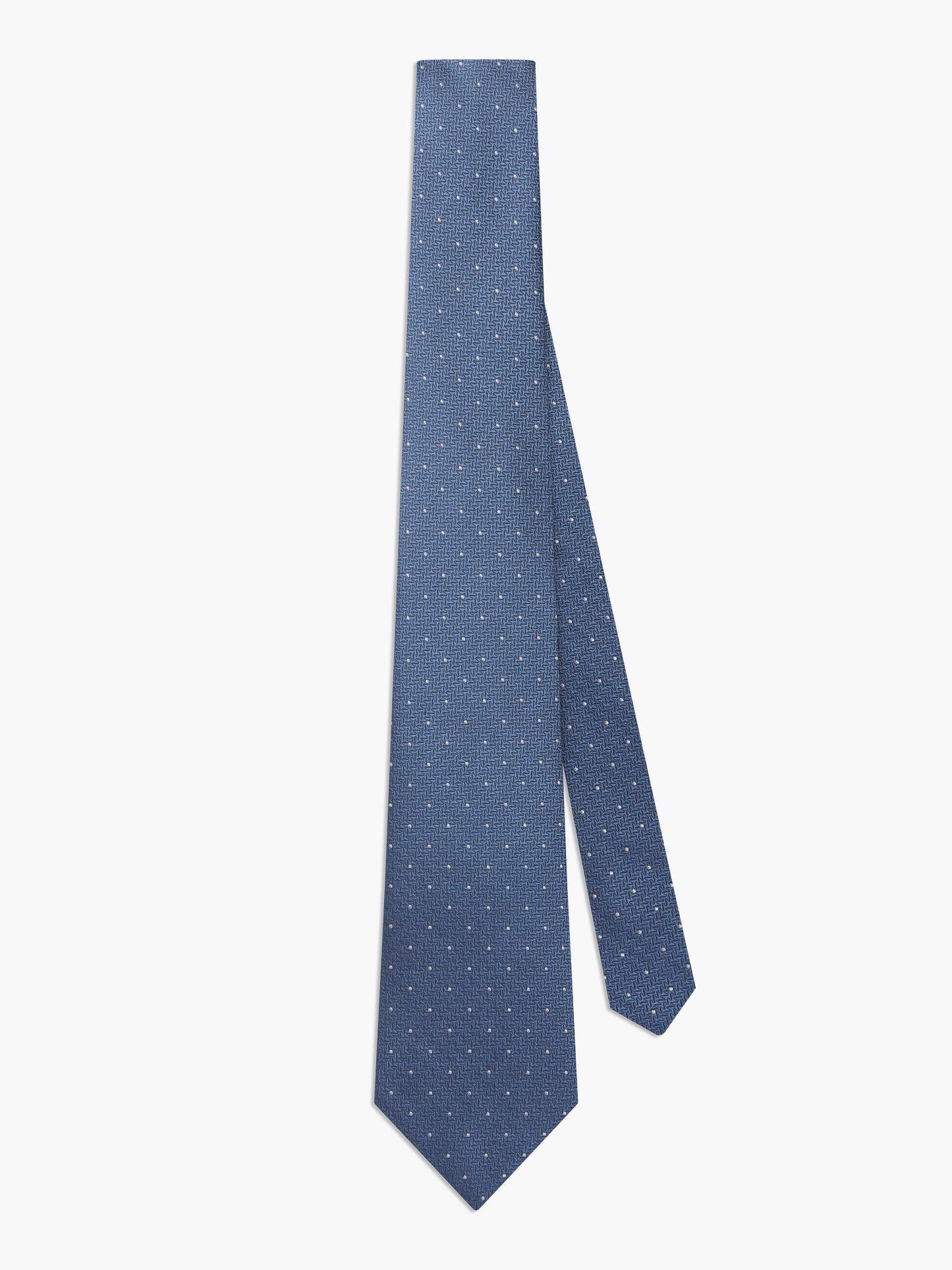 Dark Denim Textured Spot Silk Tie