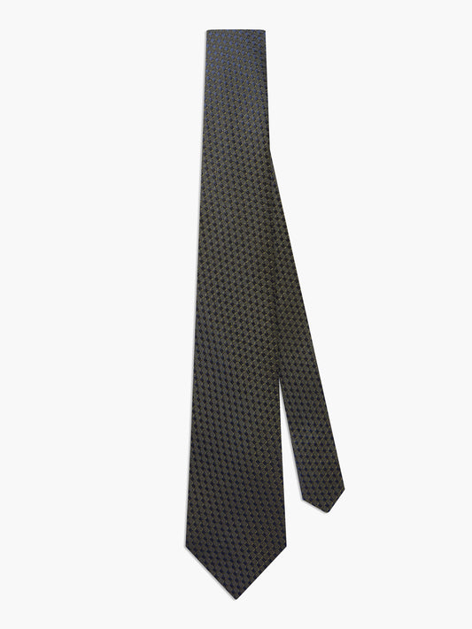 Dark Green Textured Grenadine Silk Tie