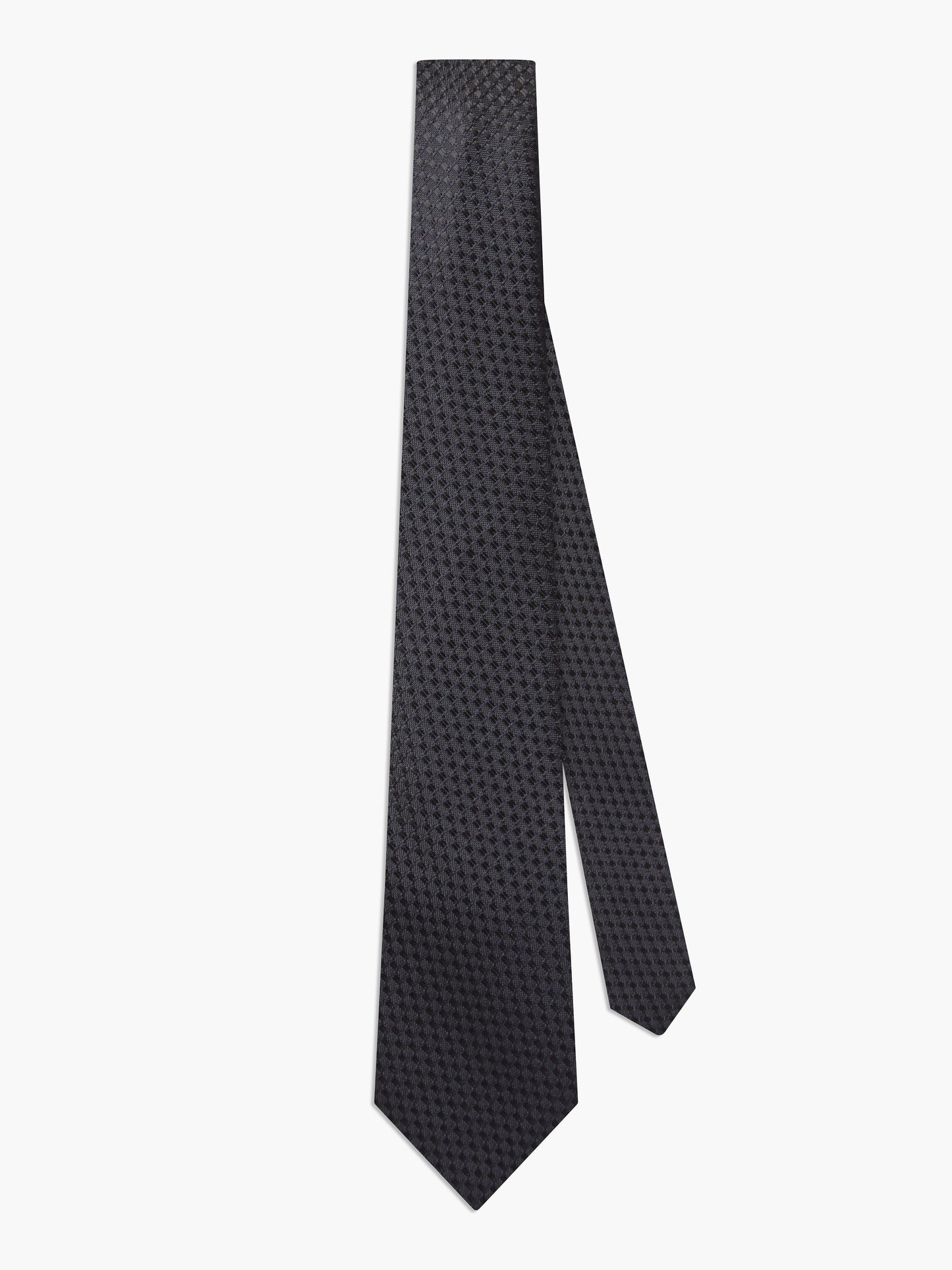 Dark Navy Plain Grenadine Silk Tie