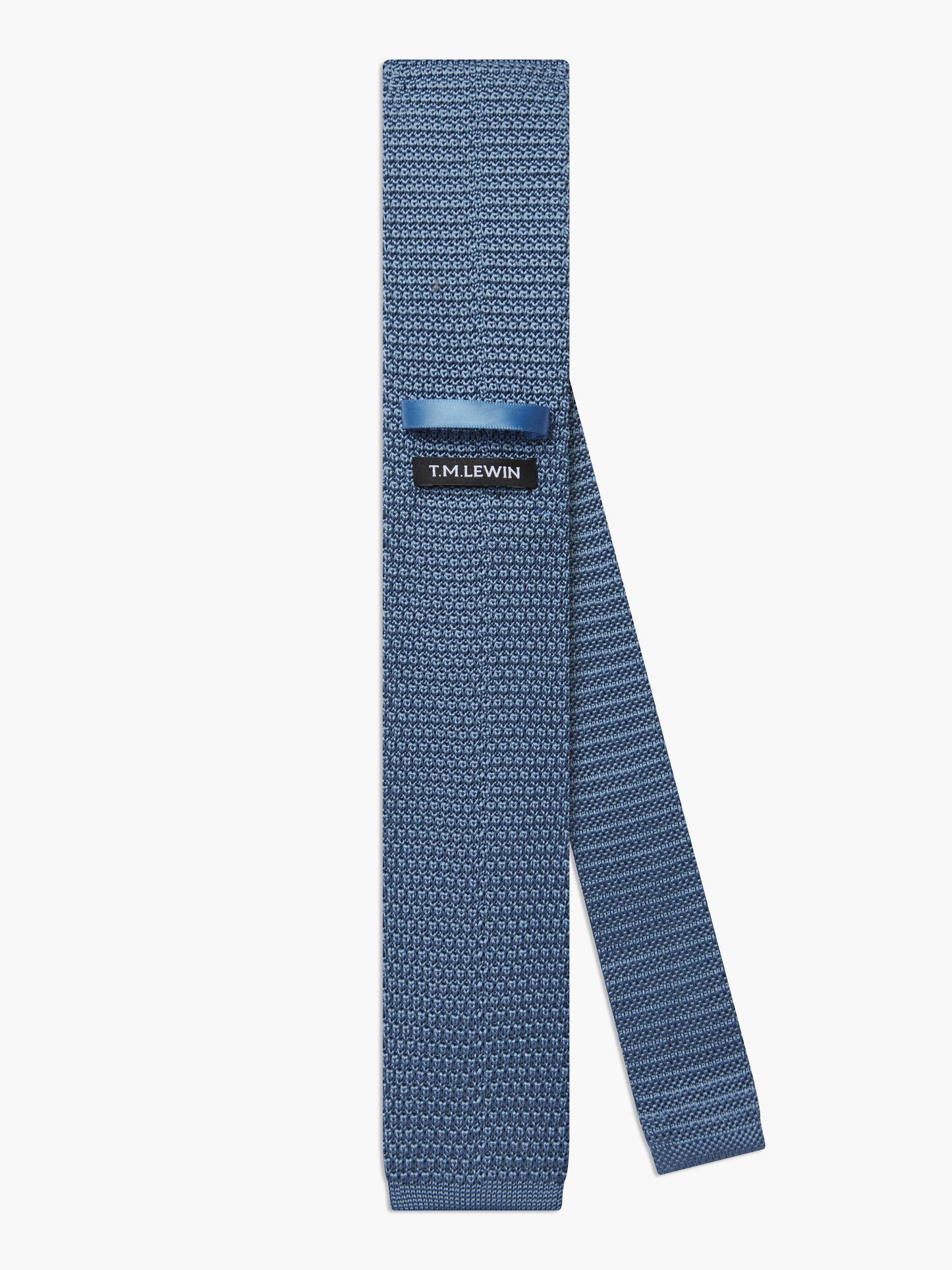 Denim Plain Knitted Silk Tie