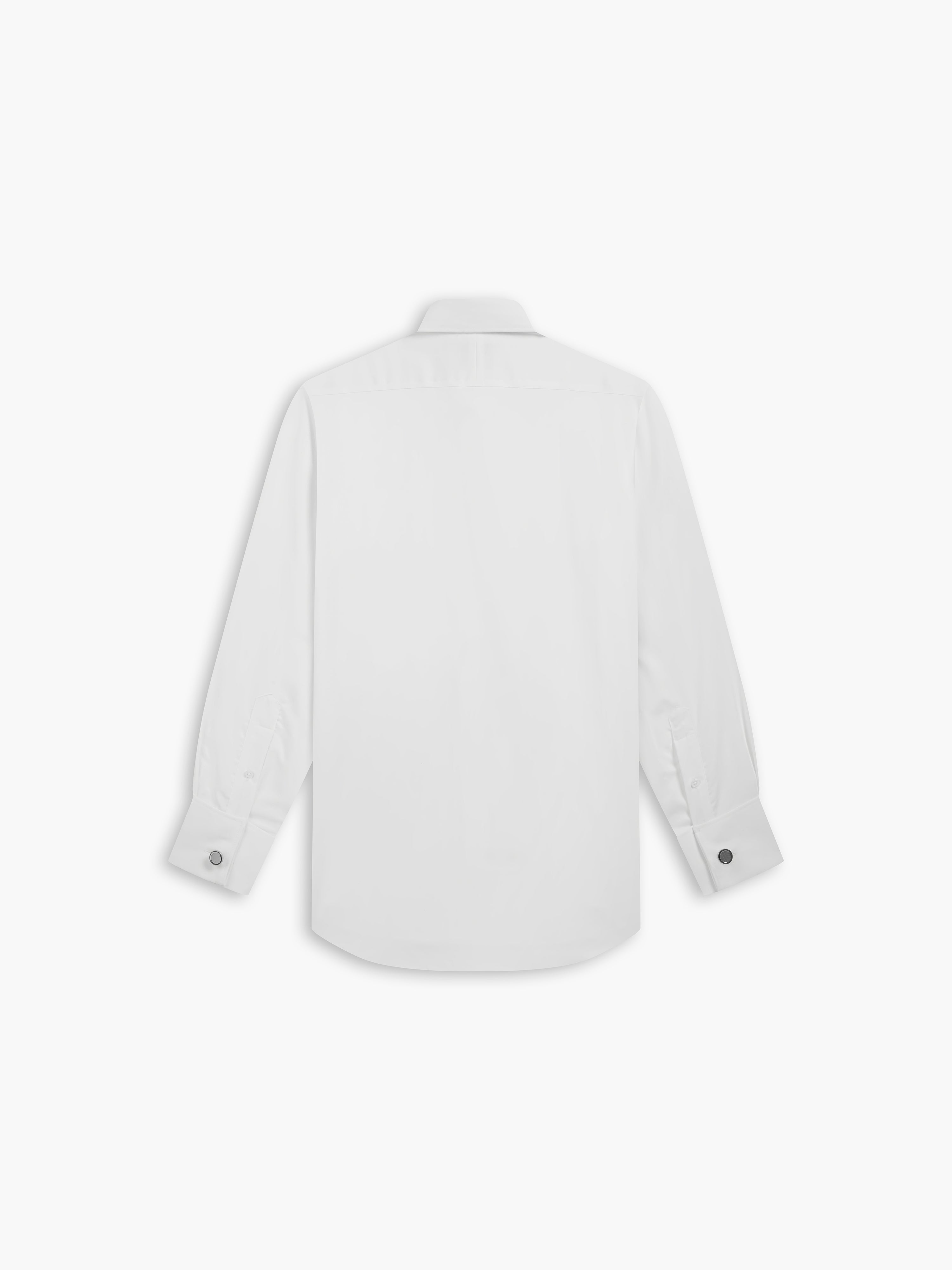 Max Performance White Twill Slim Fit Double Cuff Cutaway Collar