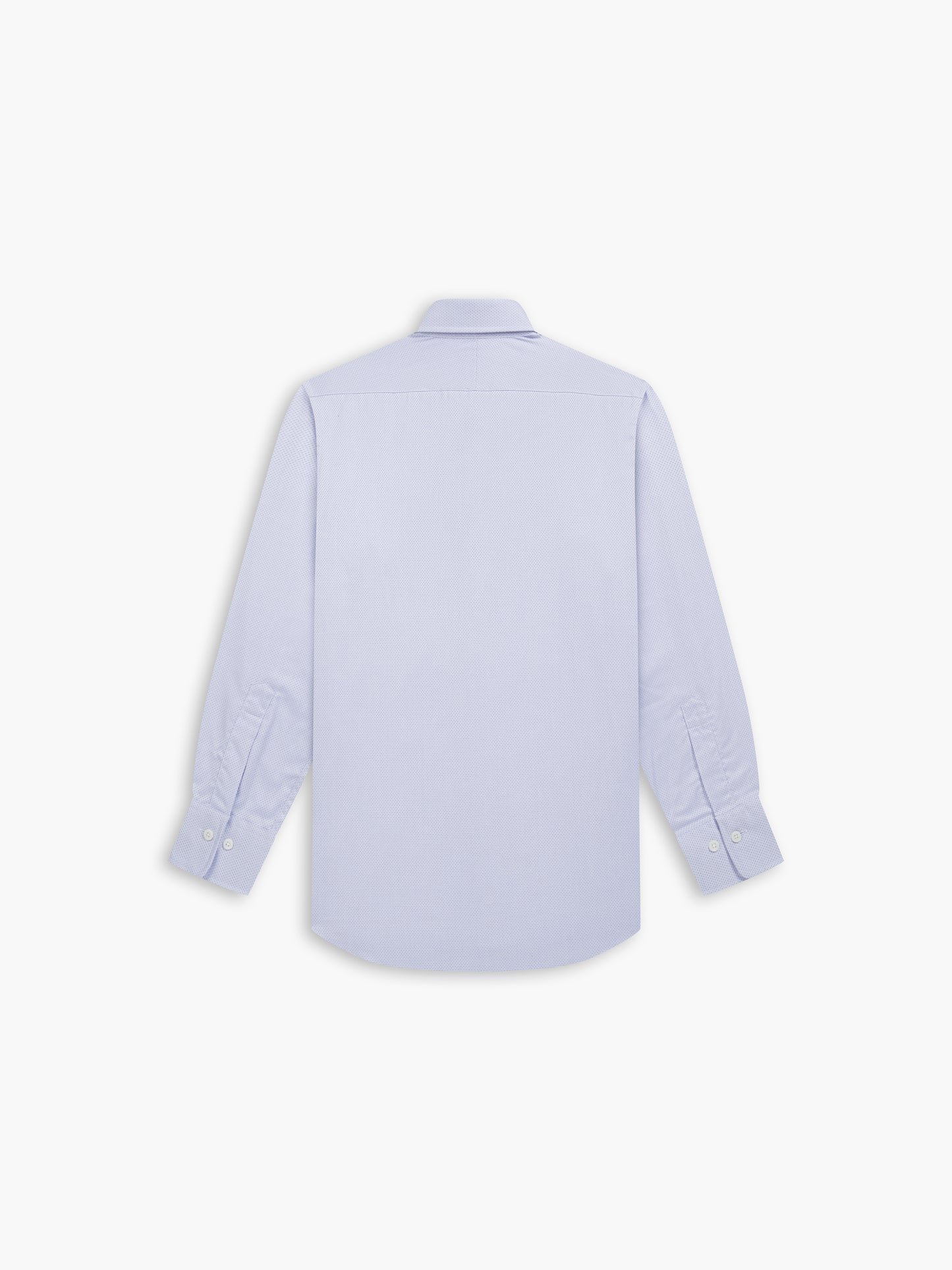 Blue Diamond Geometric Dobby Super Fitted Single Cuff Classic Collar Shirt