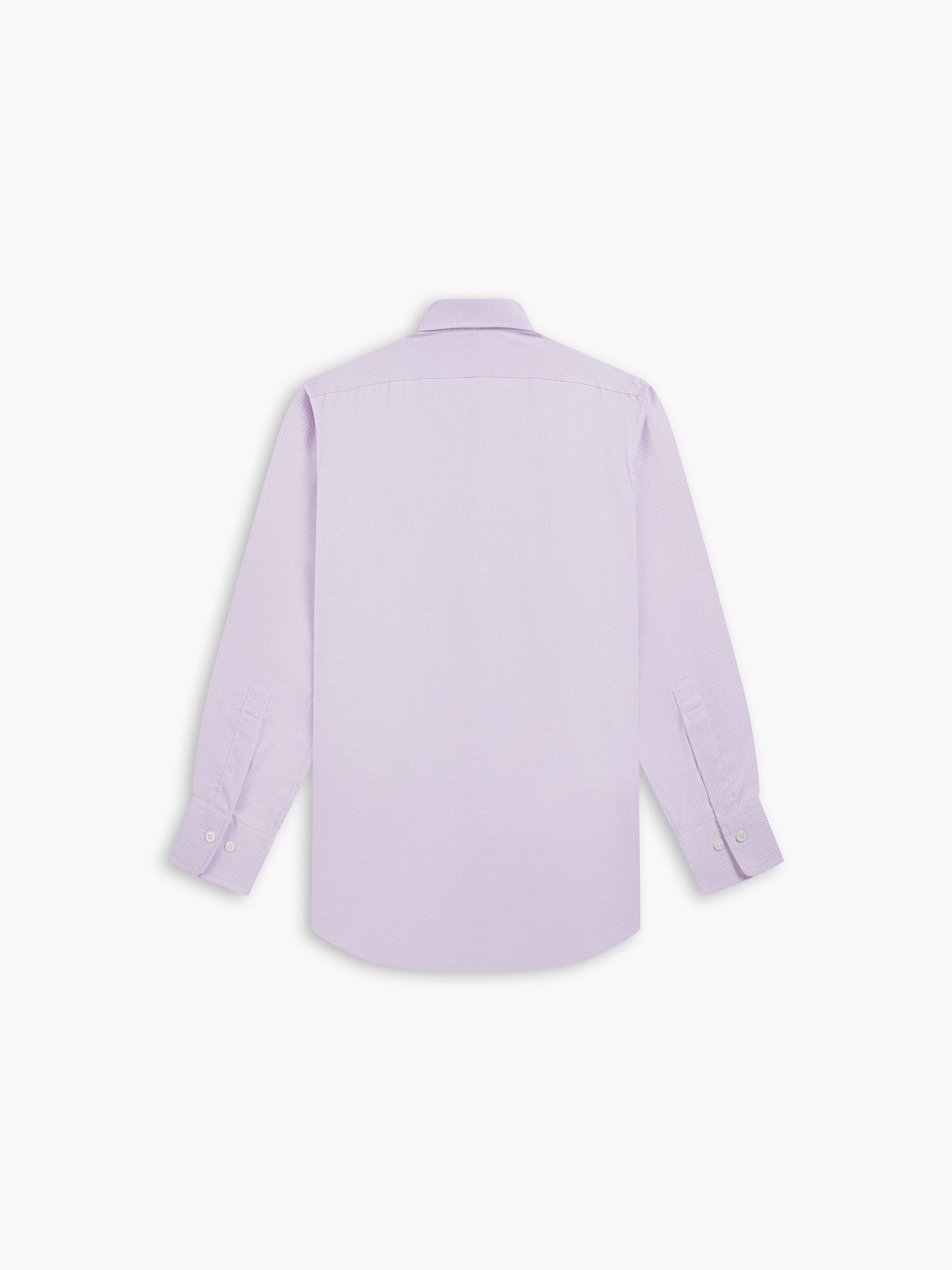 Lilac Diamond Geometric Dobby Fitted Single Cuff Classic Collar Shirt