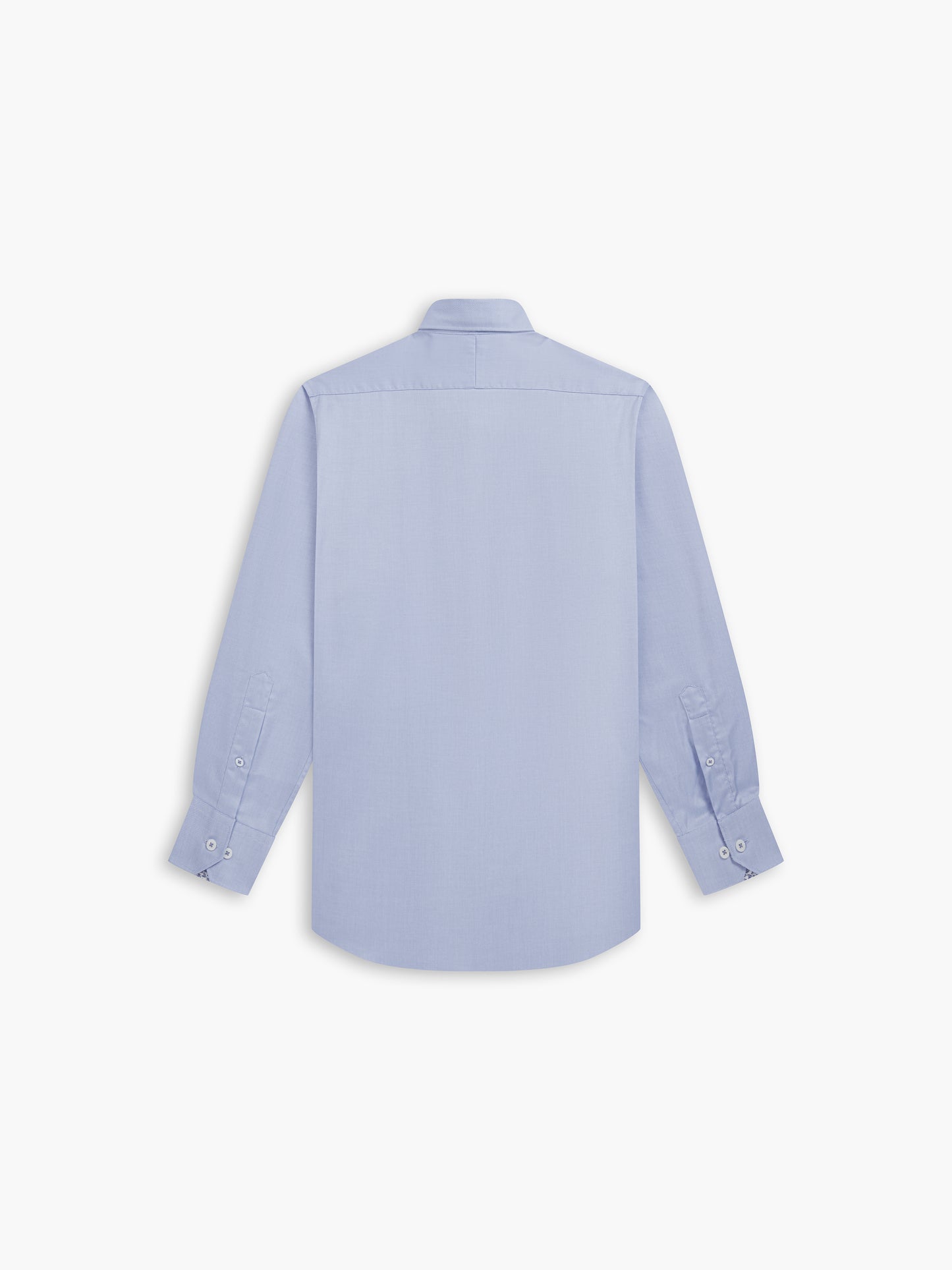 Max Cool Blue Hummingbird Trim Twill Slim Fit Single Cuff Concealed Button Down Collar Shirt
