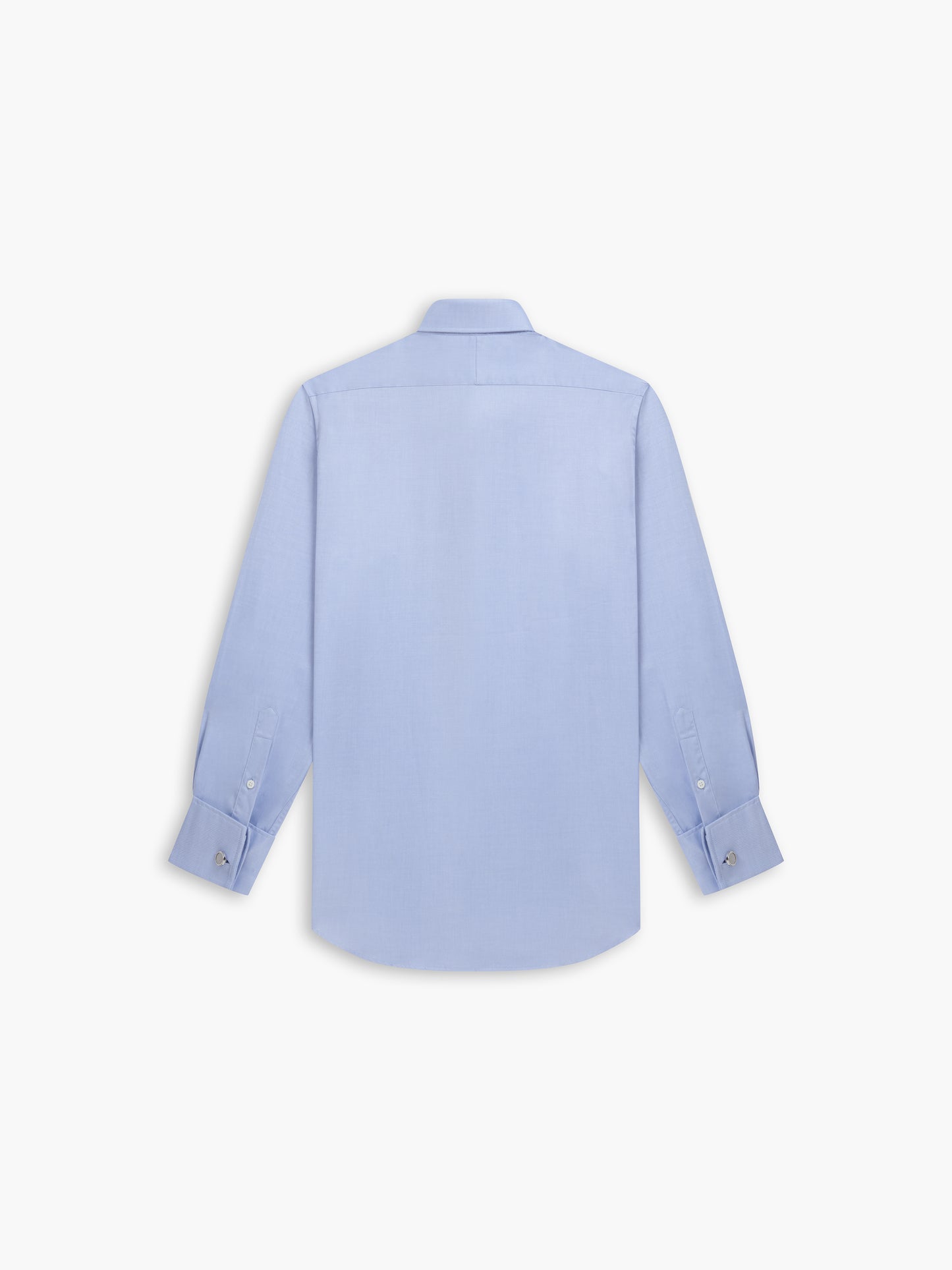 Blue Bold Twill Fitted Double Cuff Classic Collar Shirt