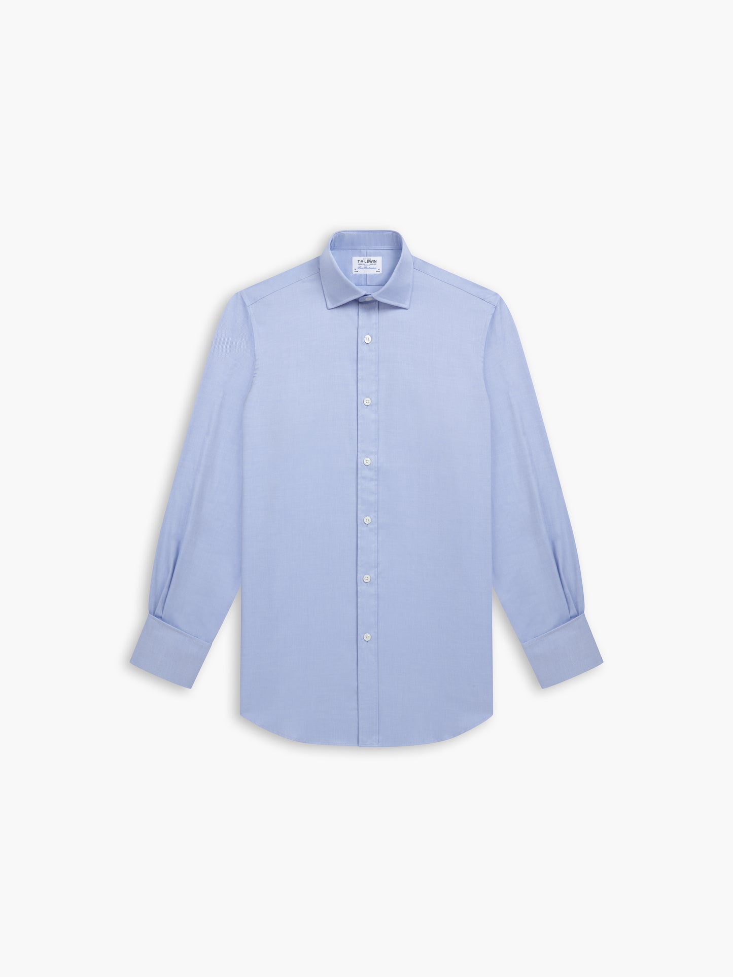 Blue Bold Twill Slim Fit Double Cuff Classic Collar Shirt