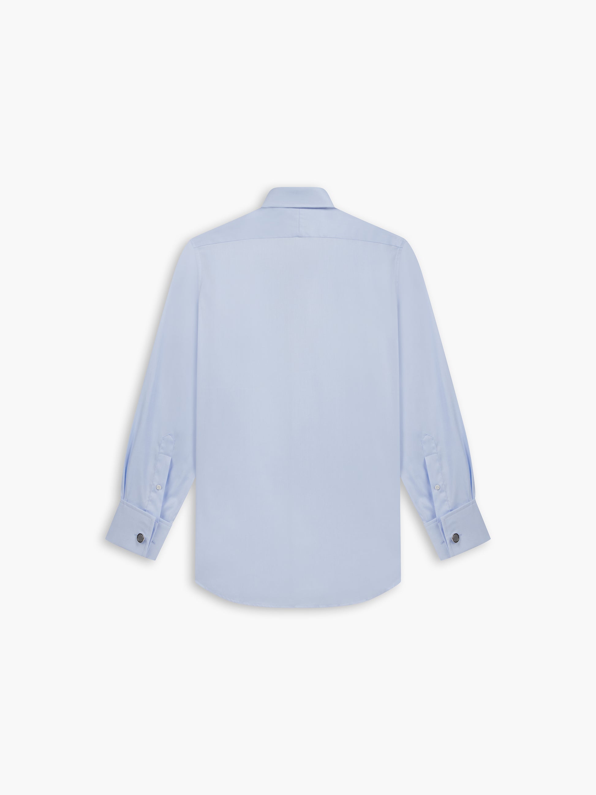 Light Blue Bold Twill Slim Fit Double Cuff Classic Collar Shirt – tmlewinuk