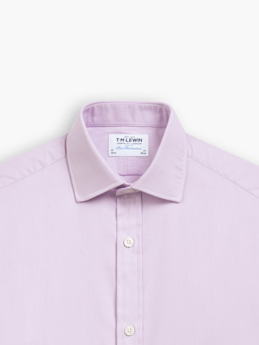 Lilac Royal Oxford Slim Fit Double Cuff Classic Collar Shirt