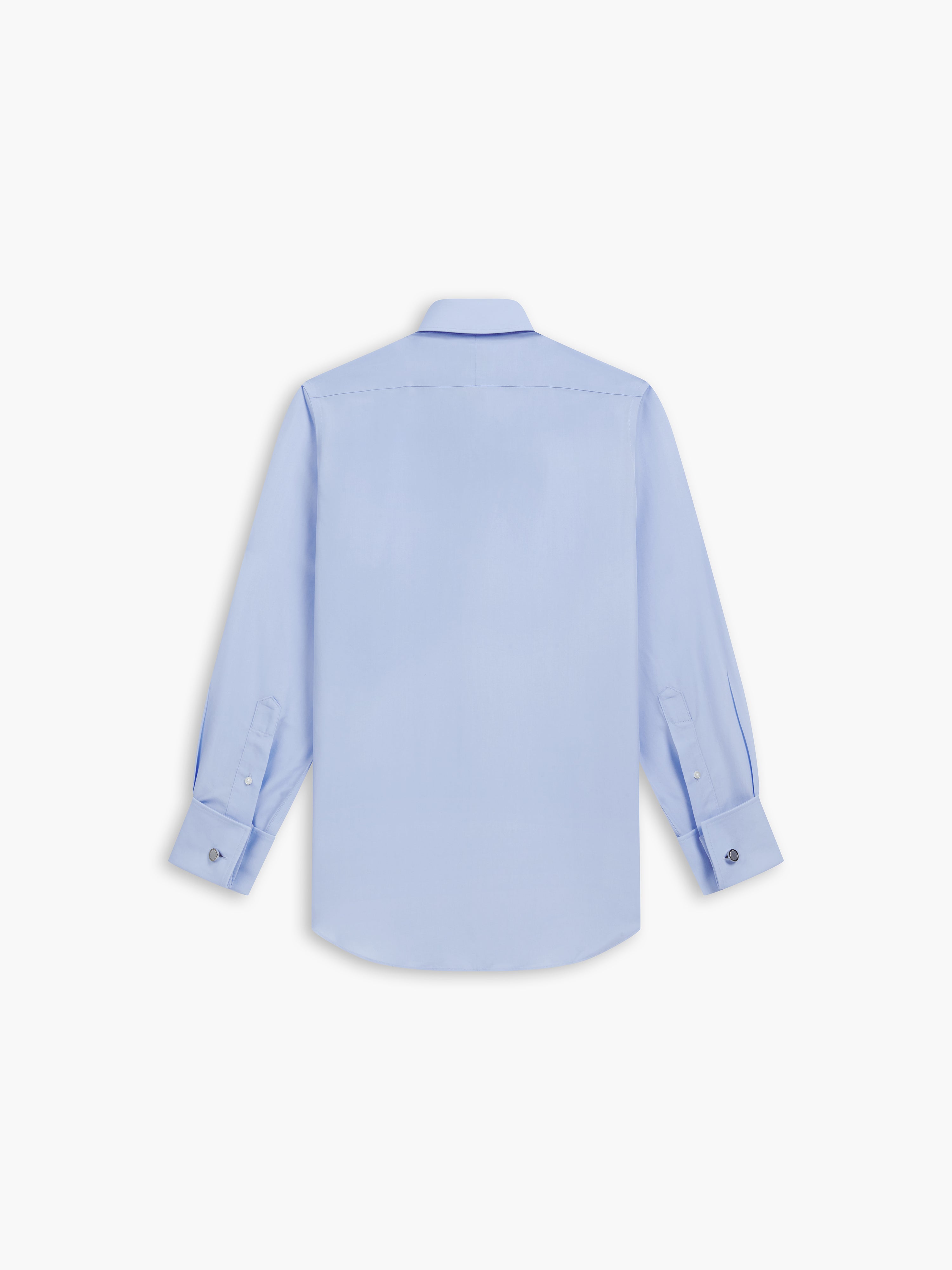 Non-Iron Light Blue Poplin Slim Fit Dual Cuff Classic Collar Shirt ...