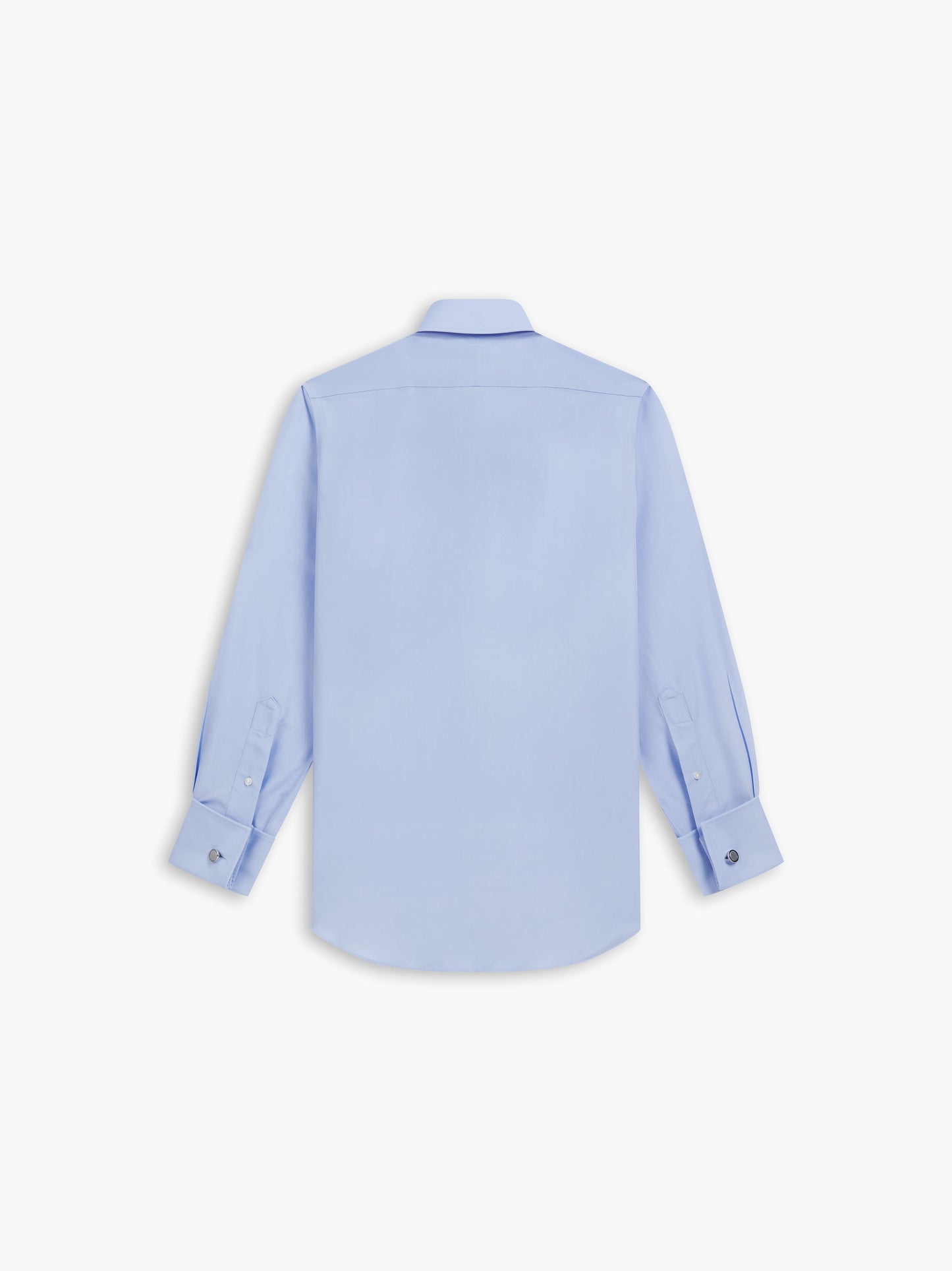 Non-Iron Light Blue Poplin Fitted Double Cuff Classic Collar Shirt