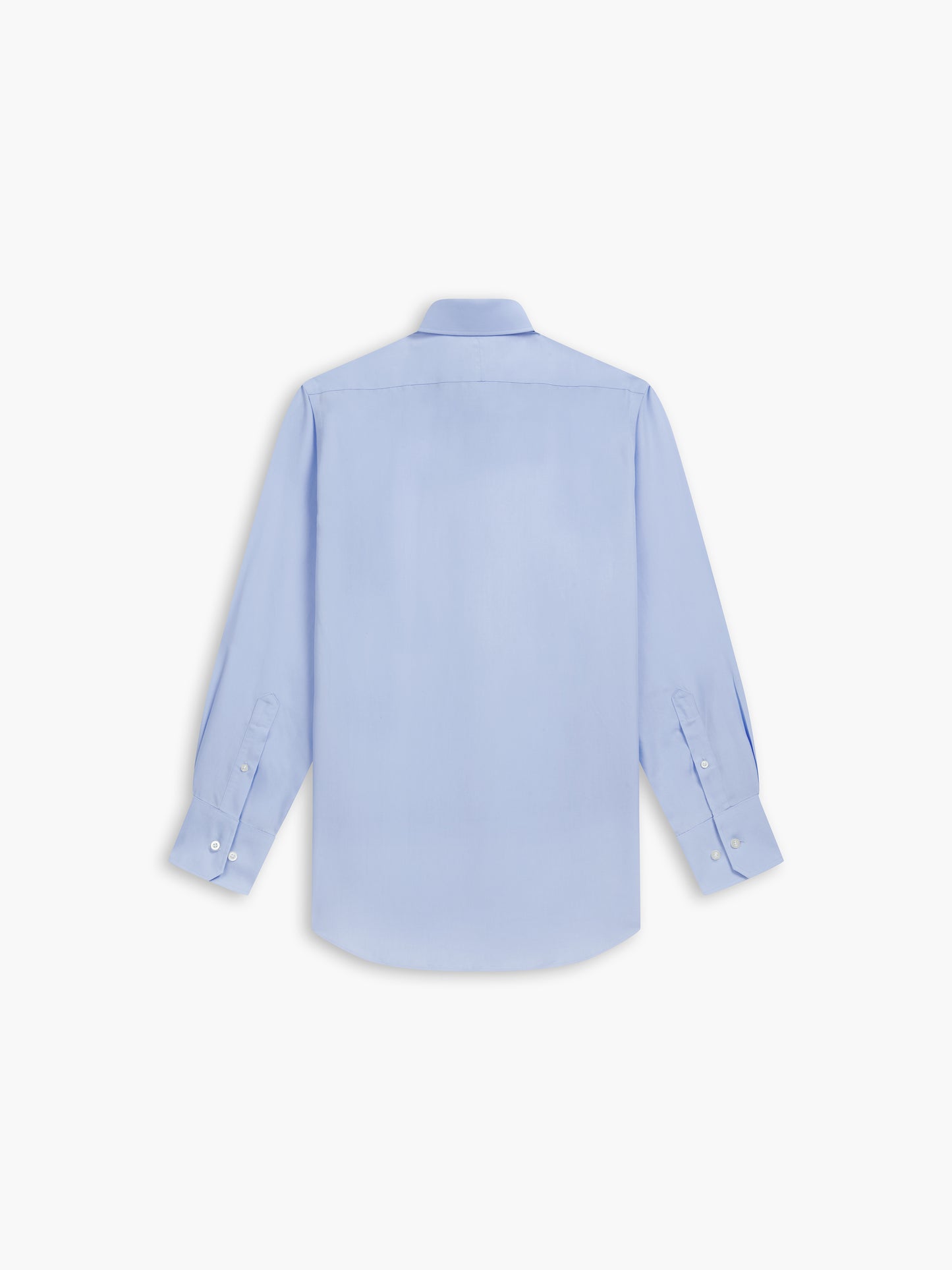 Non-Iron Light Blue Poplin Fitted Single Cuff Classic Collar Shirt