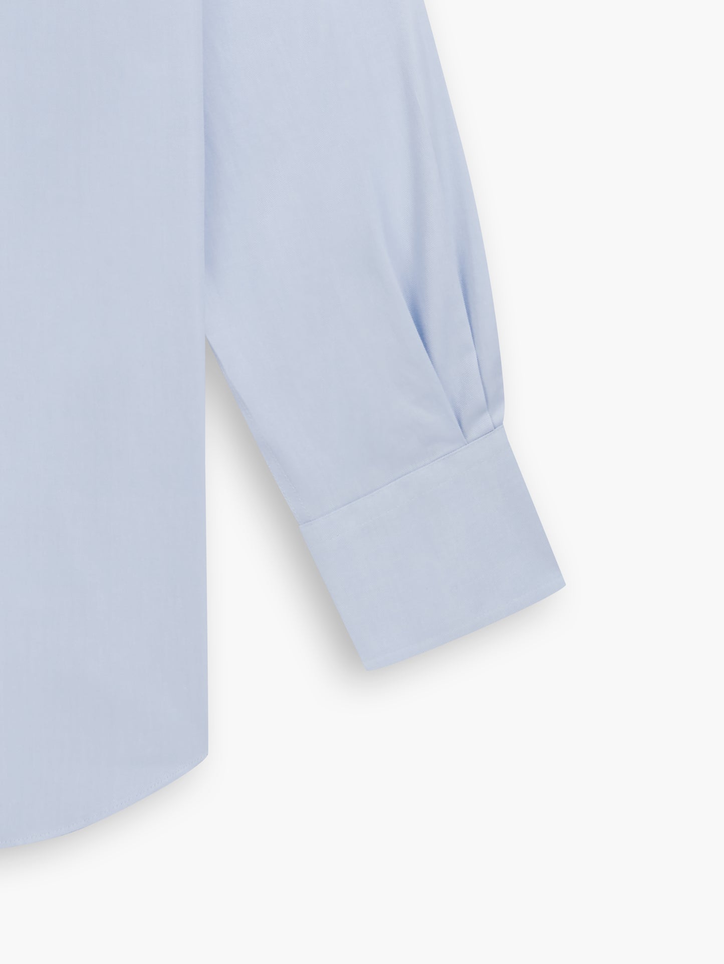 Non-Iron Light Blue Twill Slim Fit Single Cuff Semi Cutaway Collar Shirt