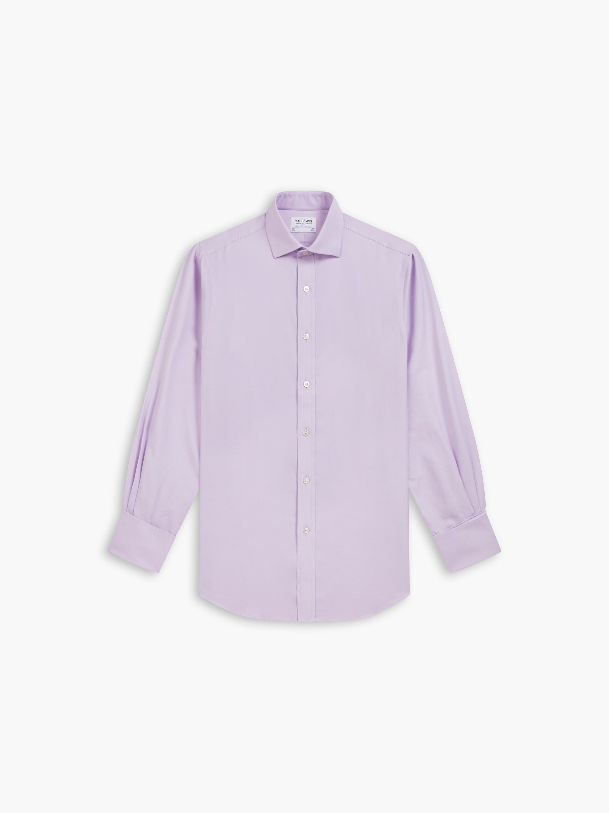 Non-Iron Lilac Twill Slim Fit Dual Cuff Classic Collar Shirt – tmlewinuk