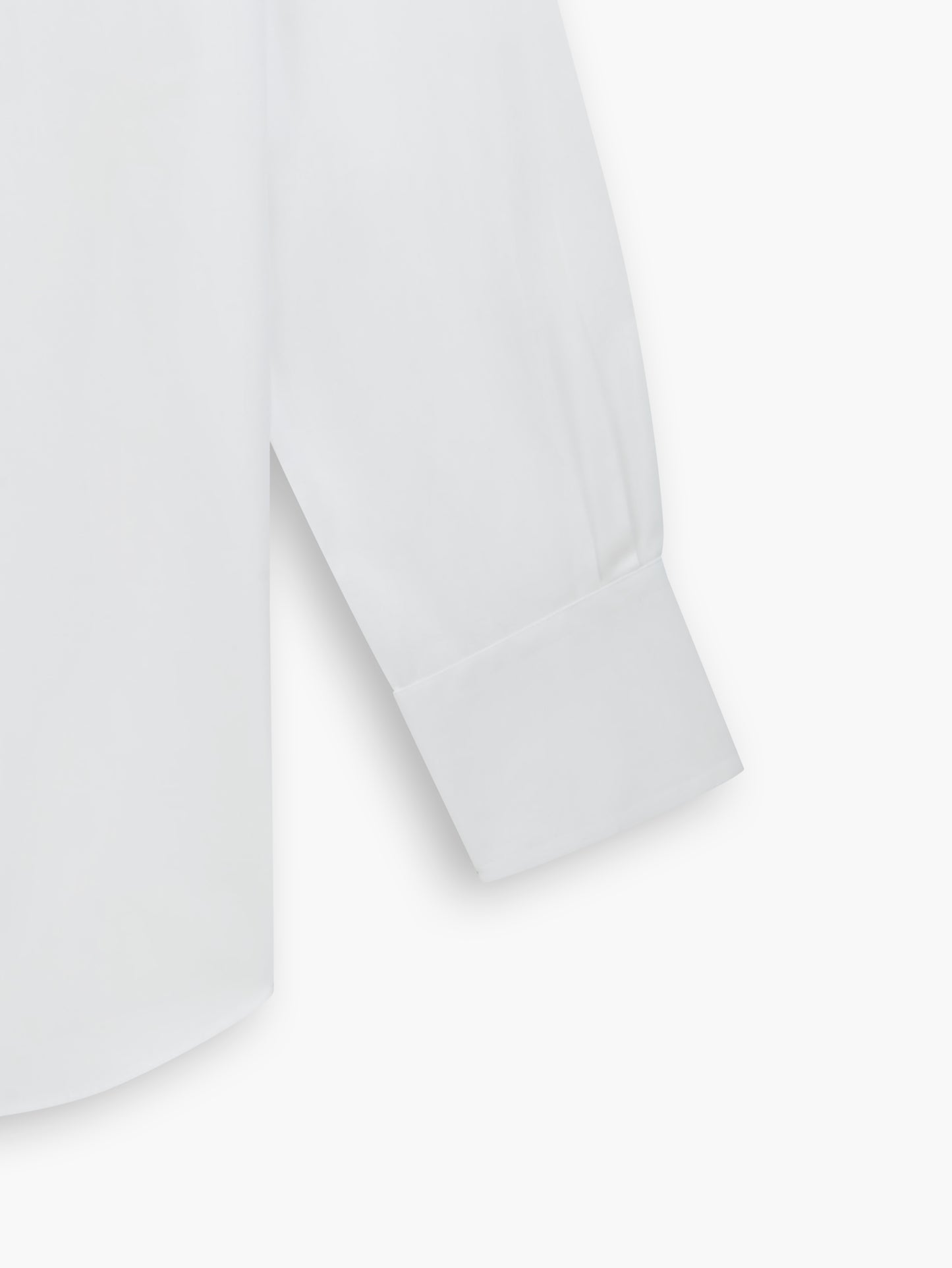 Non-Iron White Twill Slim Fit Semi Cutaway Collar Single Cuff Shirt