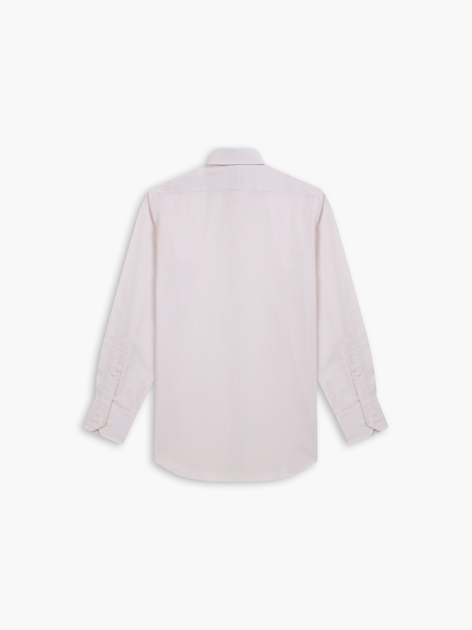 Pink Dash Pinstripe Plain Weave Slim Fit Single Cuff Cutaway Collar Sh ...