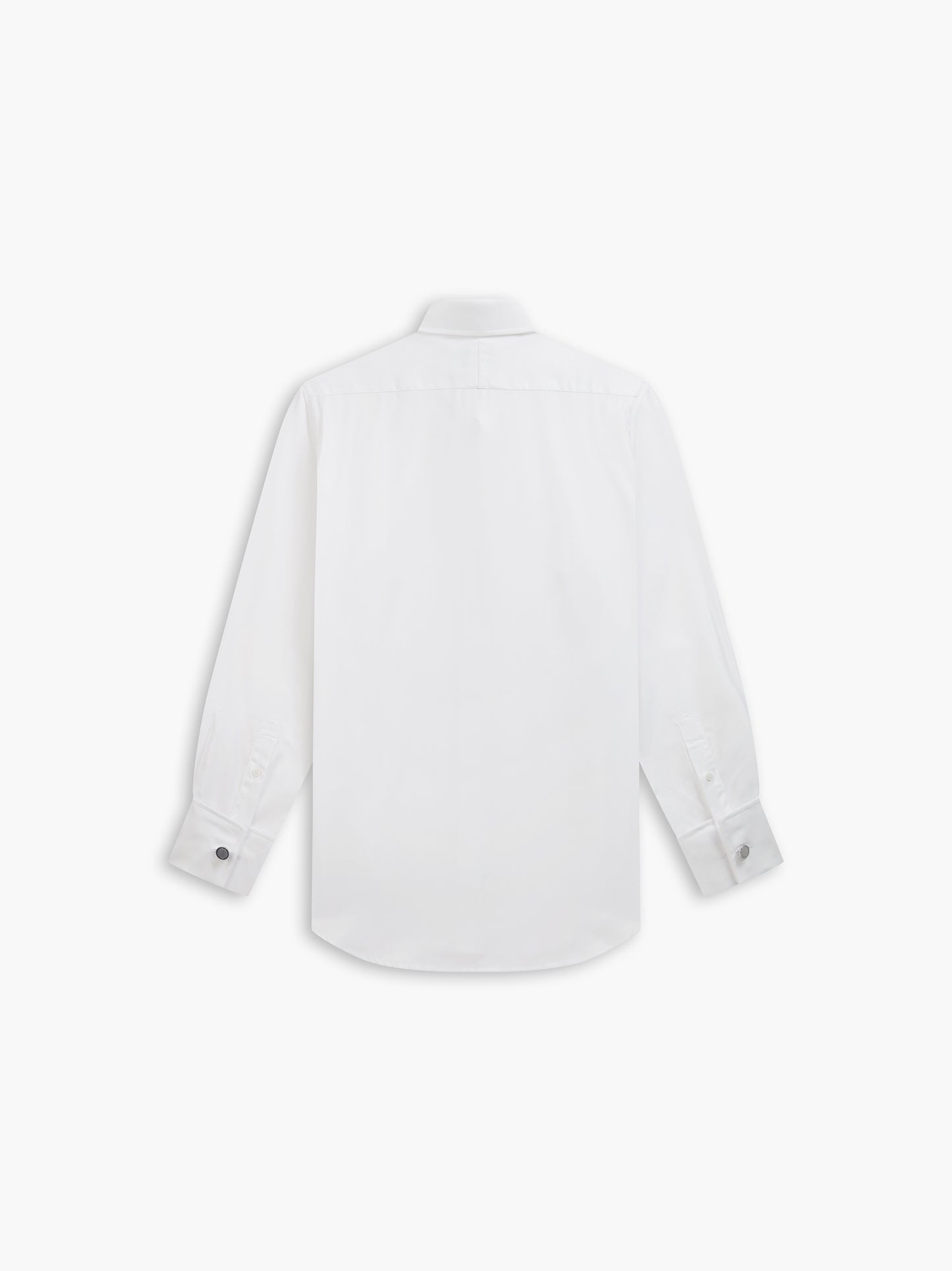 White Bold Twill Super Fitted Double Cuff Classic Collar Shirt