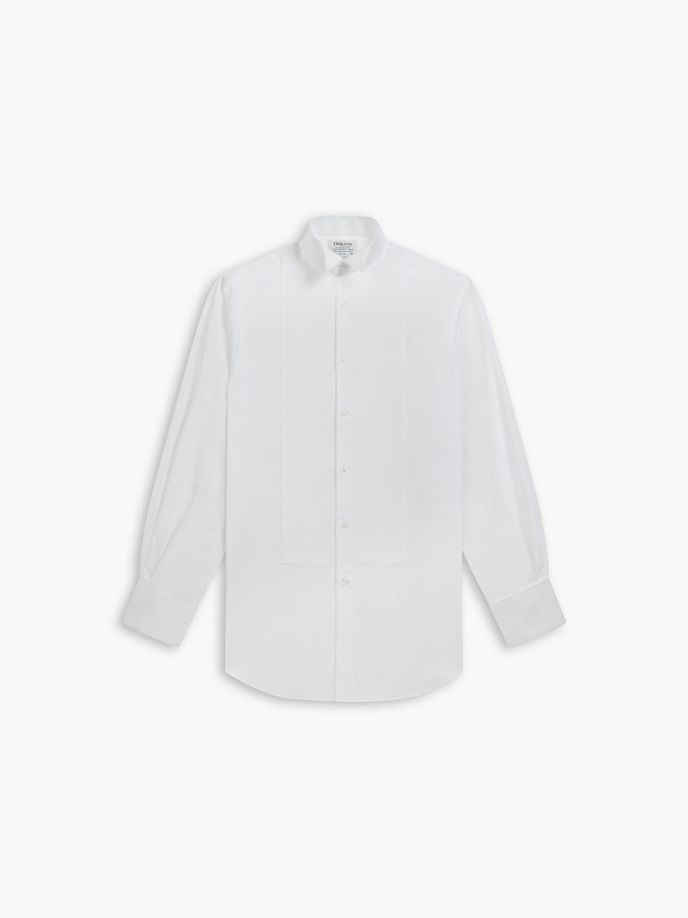 White Poplin/Marcella Cotton Wing Collar Dress Shirt