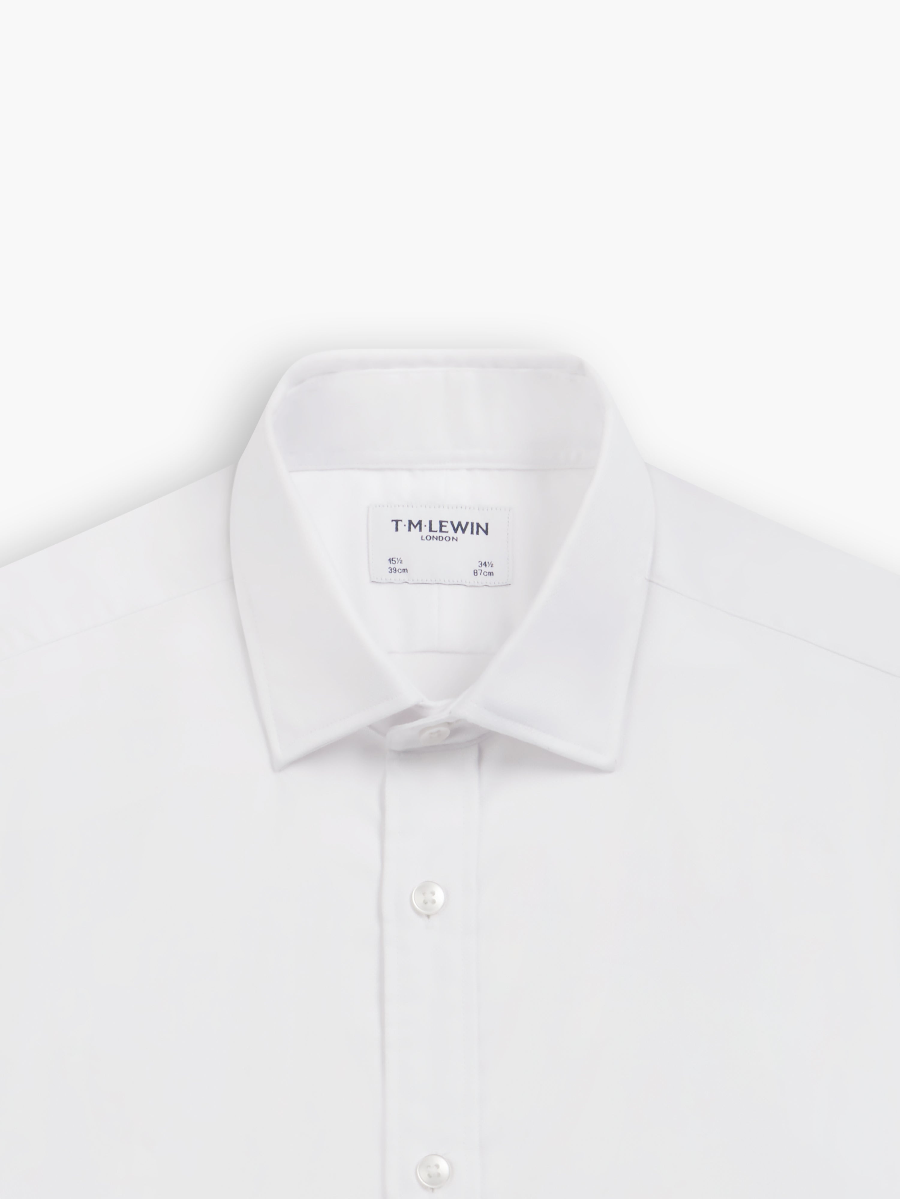 White Royal Oxford Slim Fit Double Cuff Classic Collar Shirt – tmlewinuk