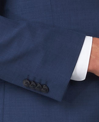 The Islington Slim Fit Blue Semi Plain Jacket