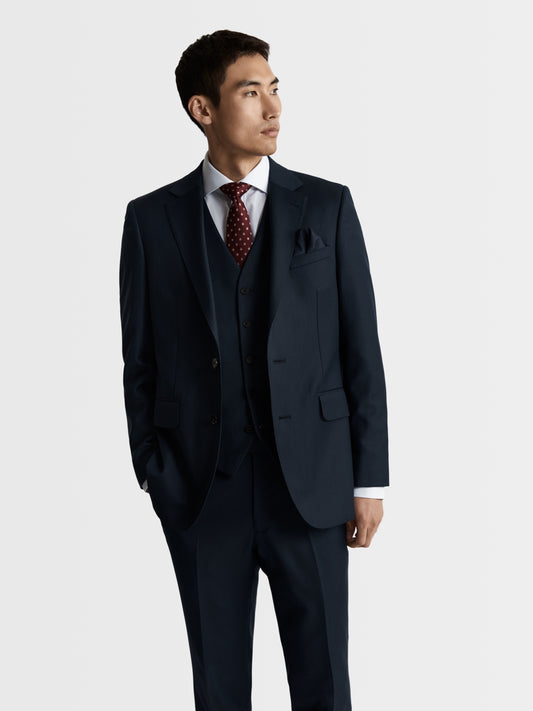 Image 1 of Maxwell Infinity Active Slim Fit Navy Textured Jacket