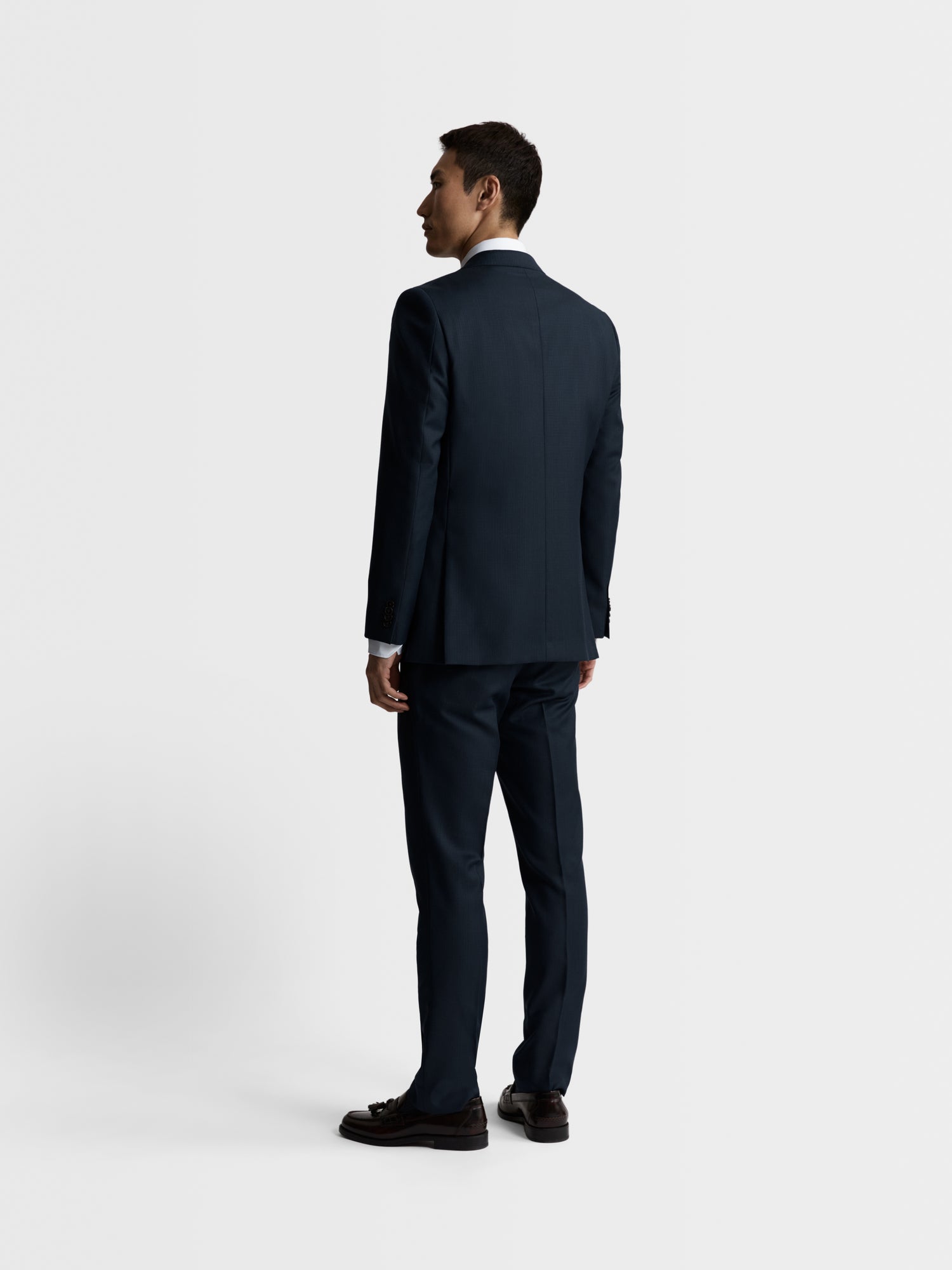 Maxwell Infinity Active Slim Fit Navy Textured Jacket