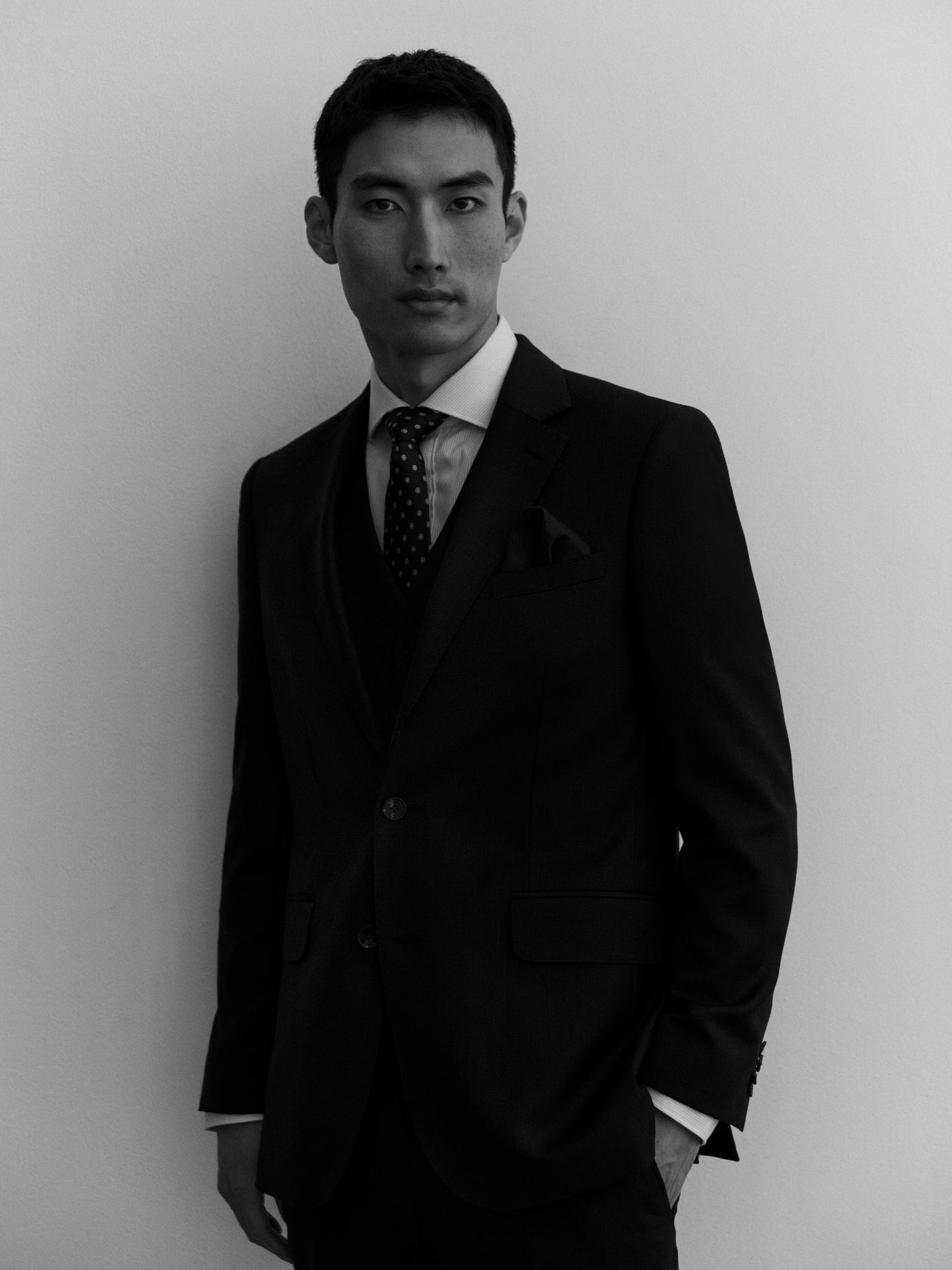 Maxwell Infinity Active Slim Fit Navy Textured Jacket