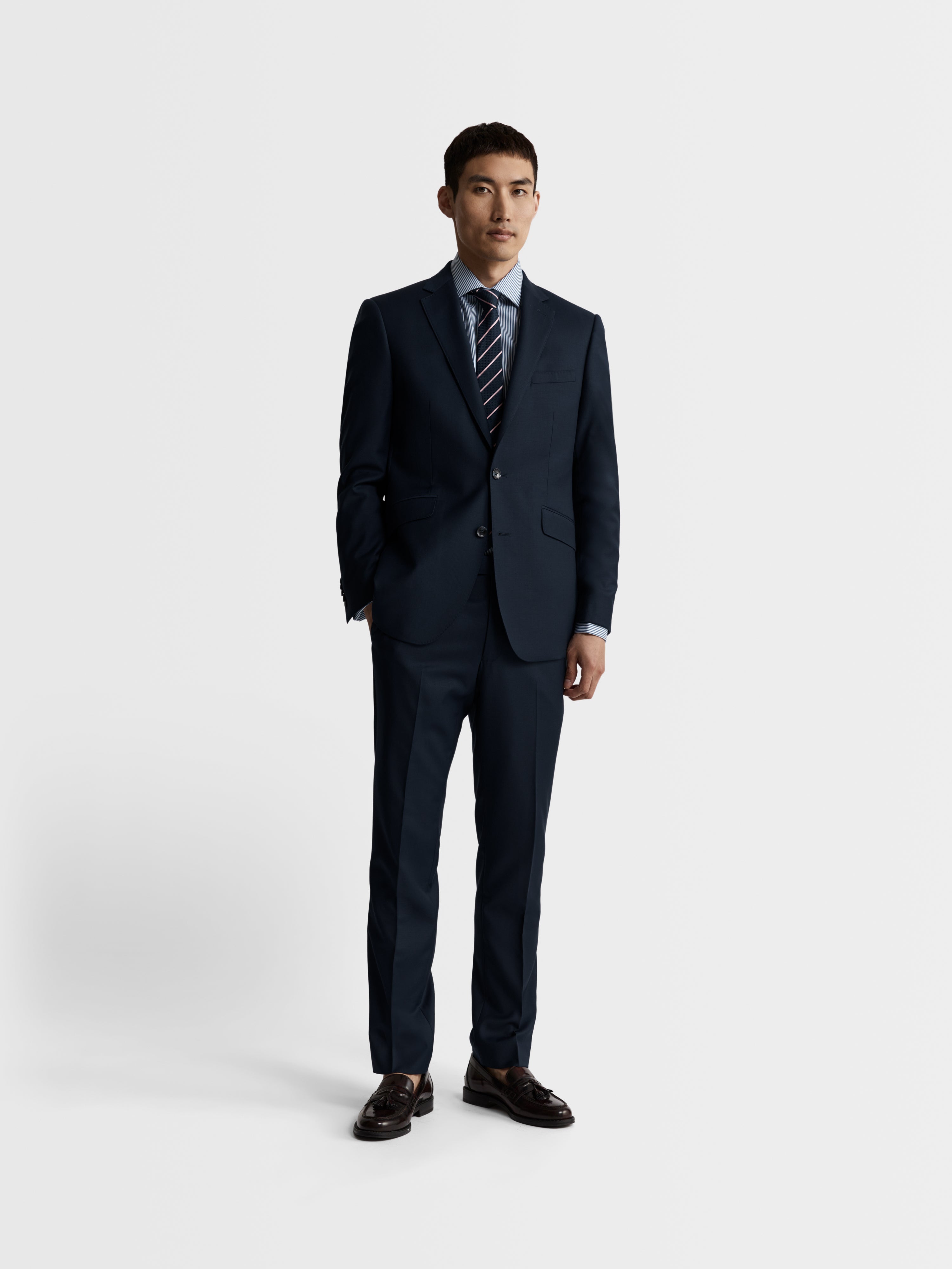 Windsor Slim Fit Navy Twill Jacket – tmlewinuk