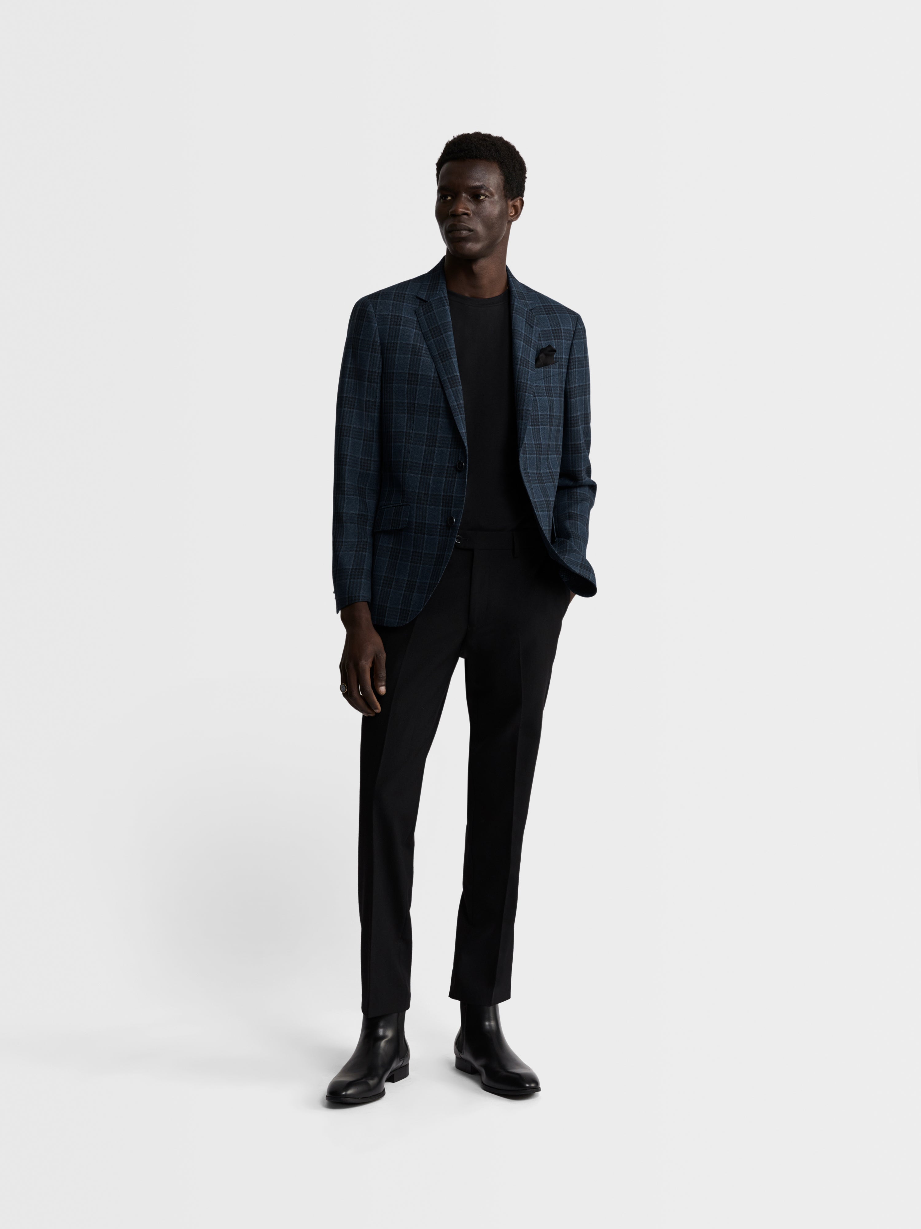 Kenton Slim Fit Navy Lightweight Wool Jacket – tmlewinuk