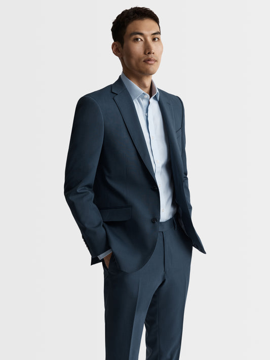 Image 1 of Adam Essentials Slim Fit Denim Blue Jacket
